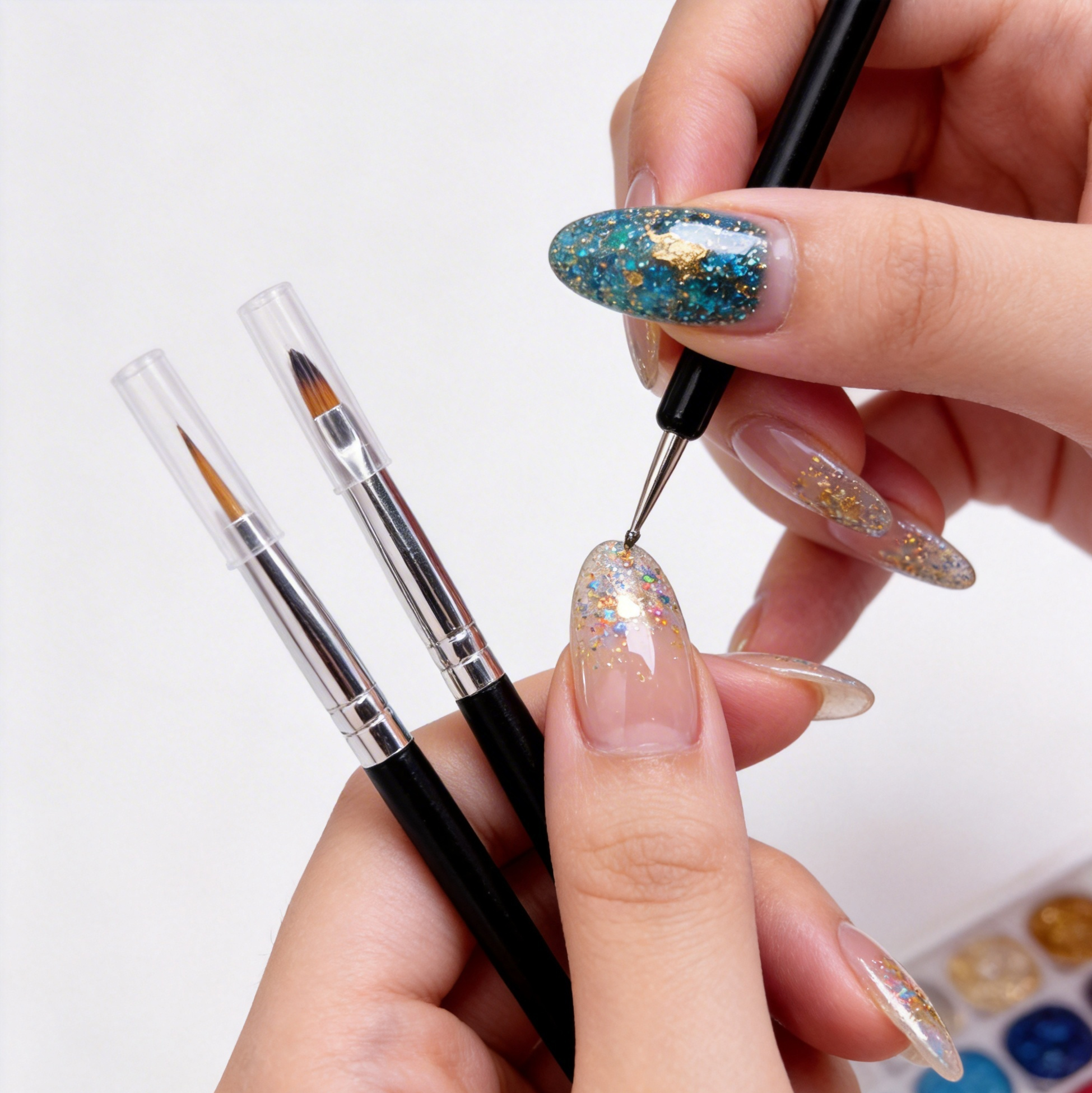 6 Pcs Dual-Ended Nail Art Brush Set