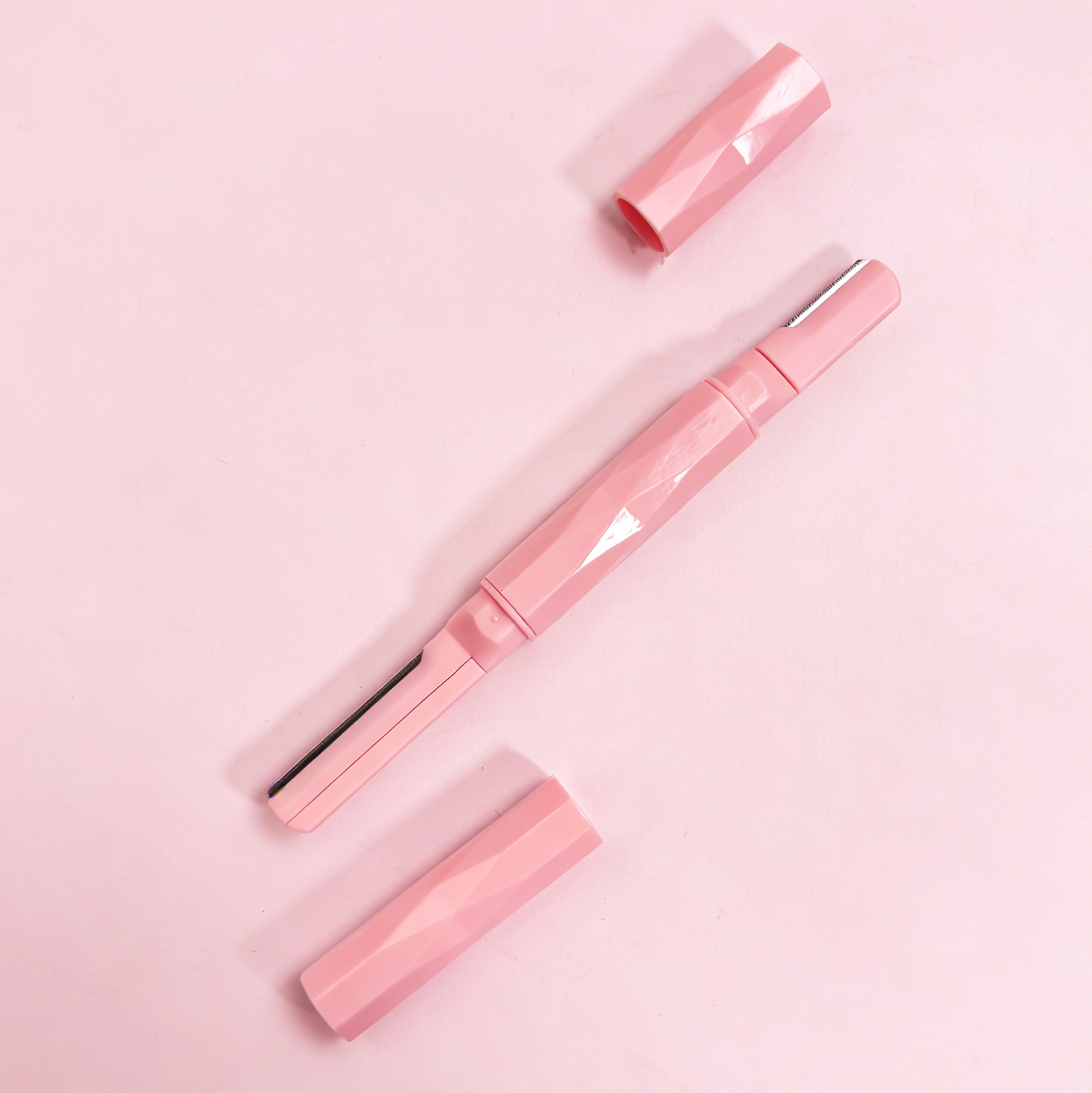 Double-Ended Diamond Texture Eyebrow Razor for Women