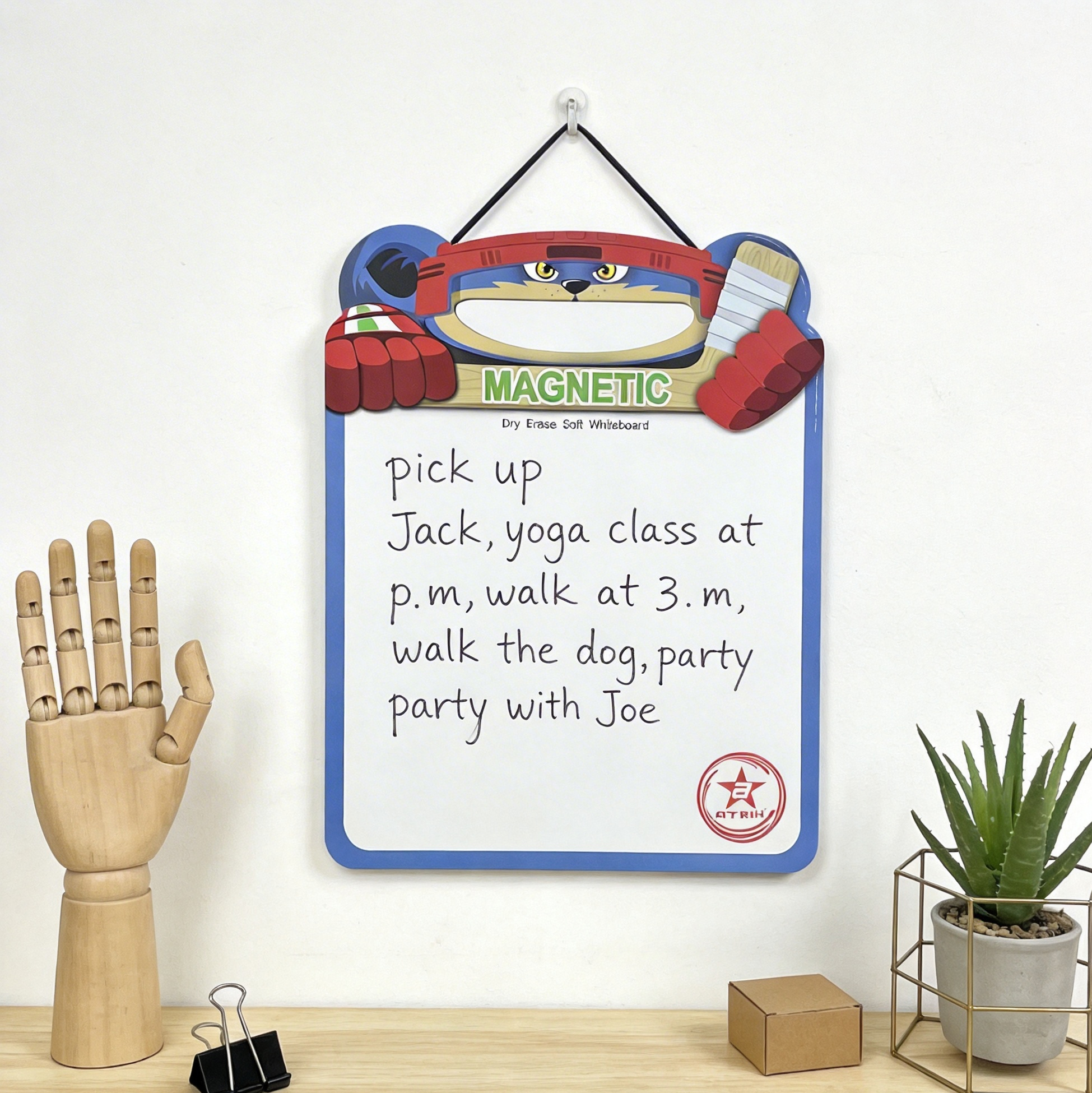 Hockey Mascot Magnetic Dry Erase Whiteboard