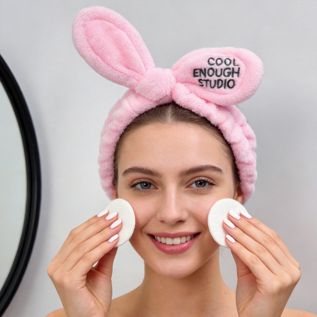 Pink Bunny Ear Headband