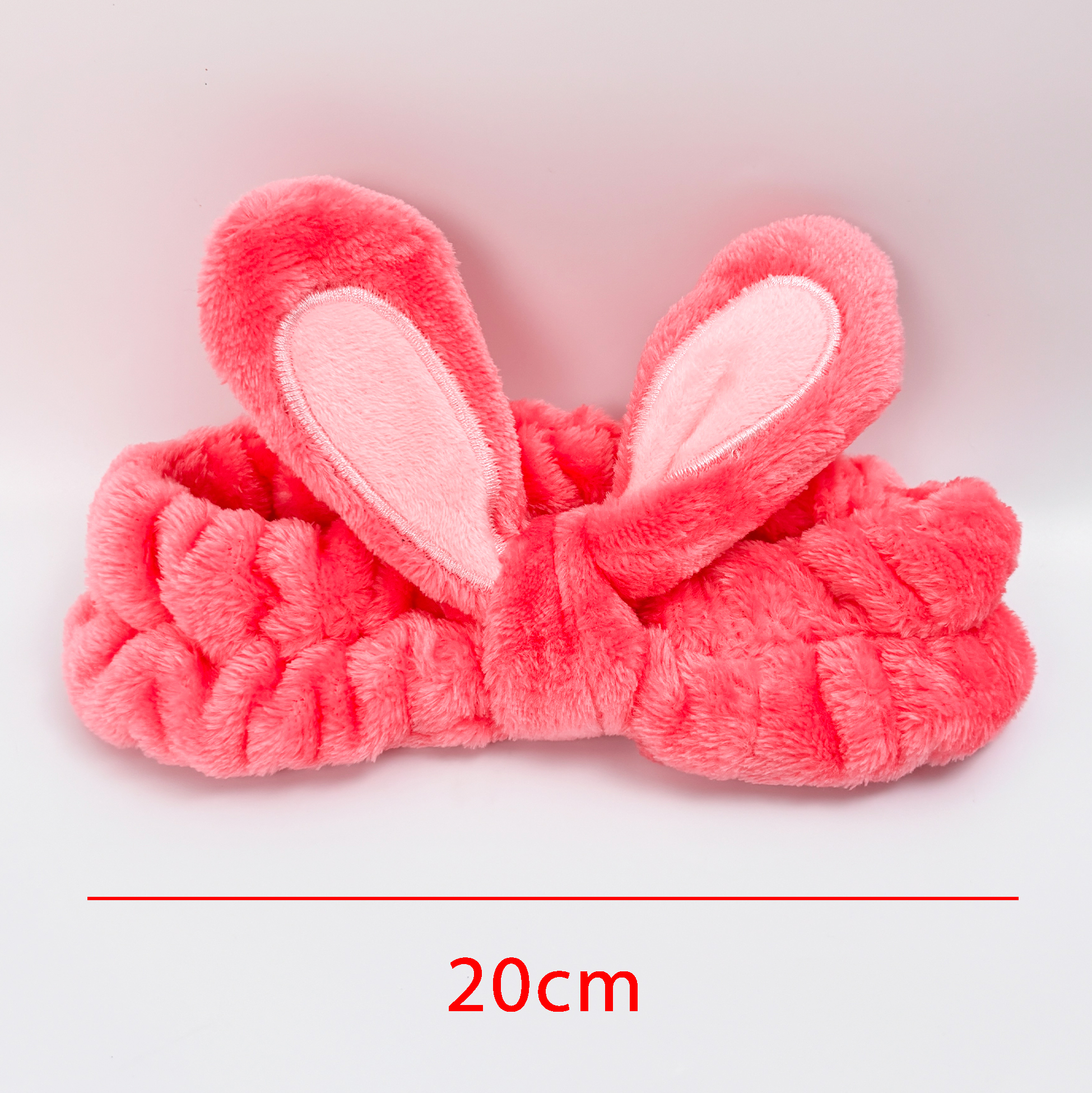 Coral Bunny Ear Headband