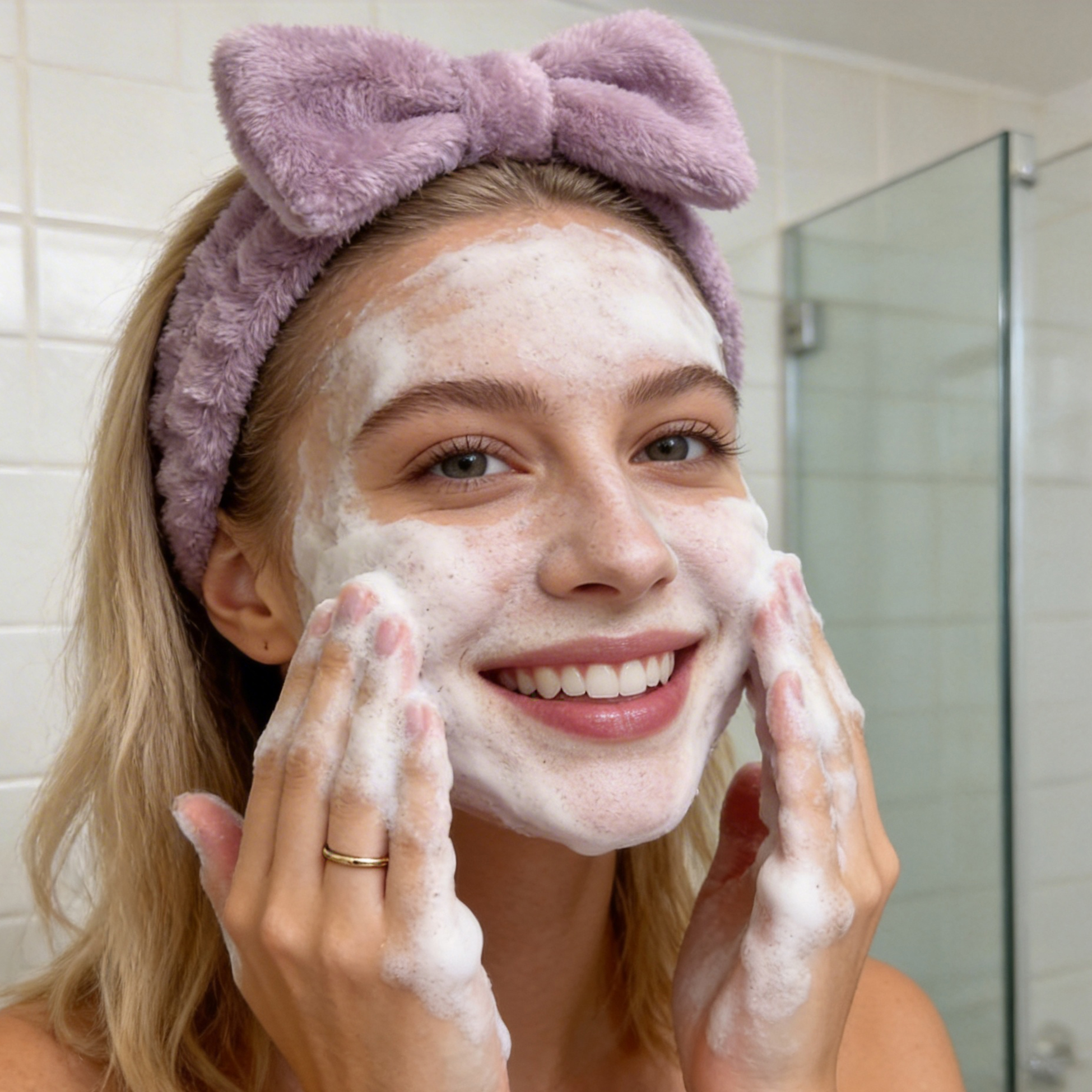 Mauve Plush Bow Headband