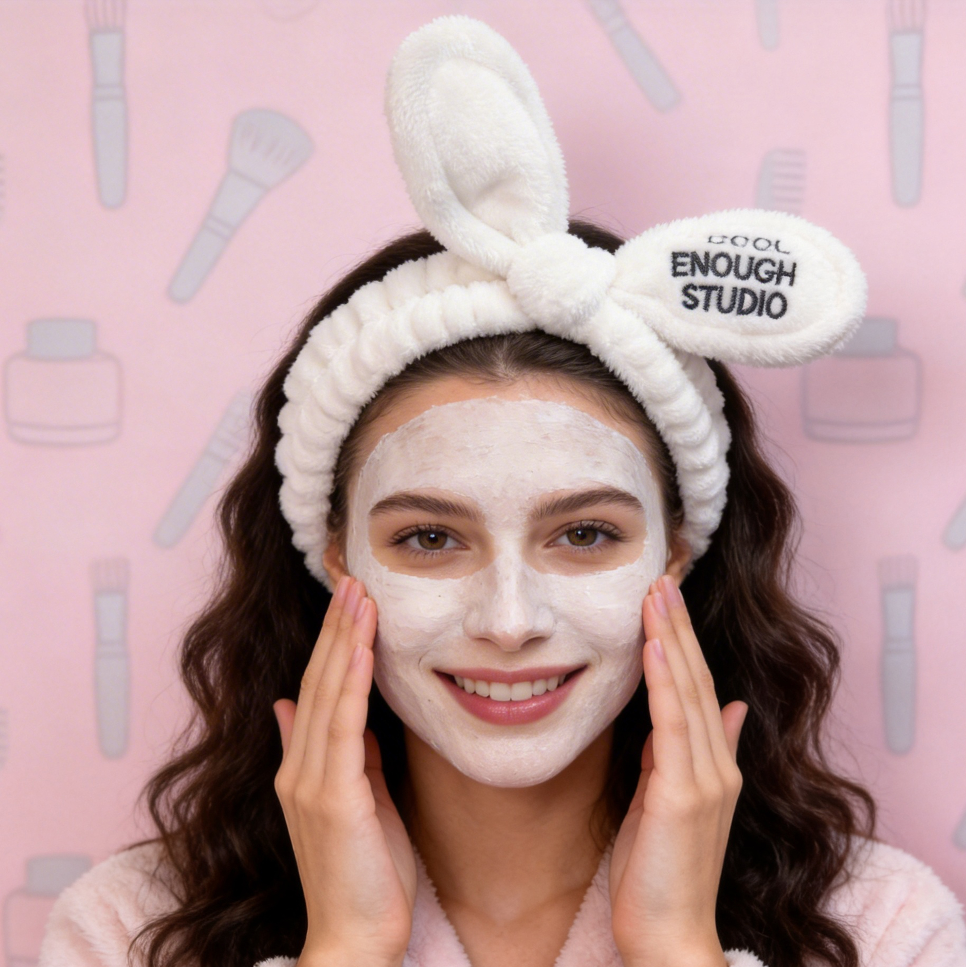 White Bunny Ear Headband