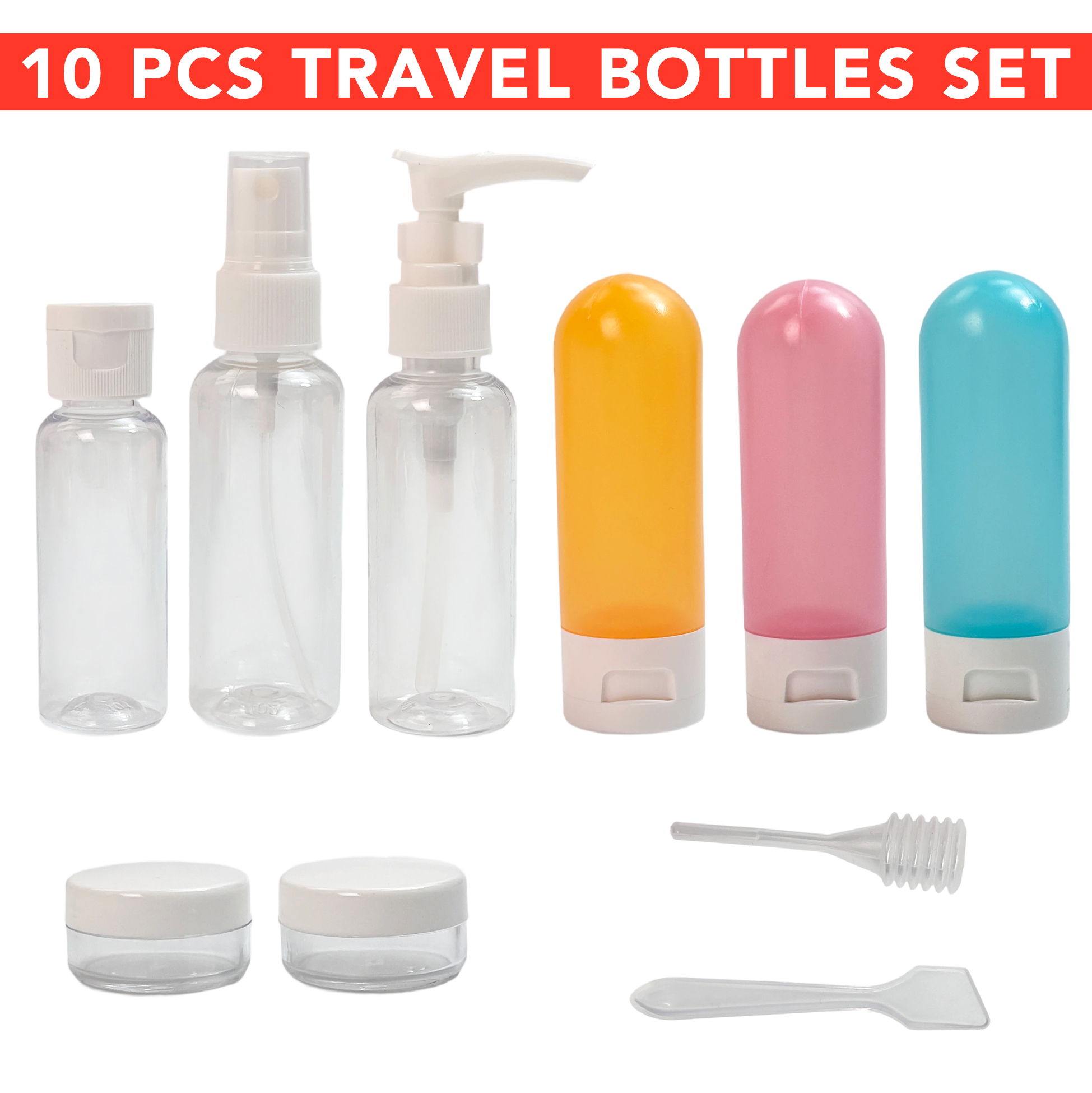 10pcs Travel Bottles Set