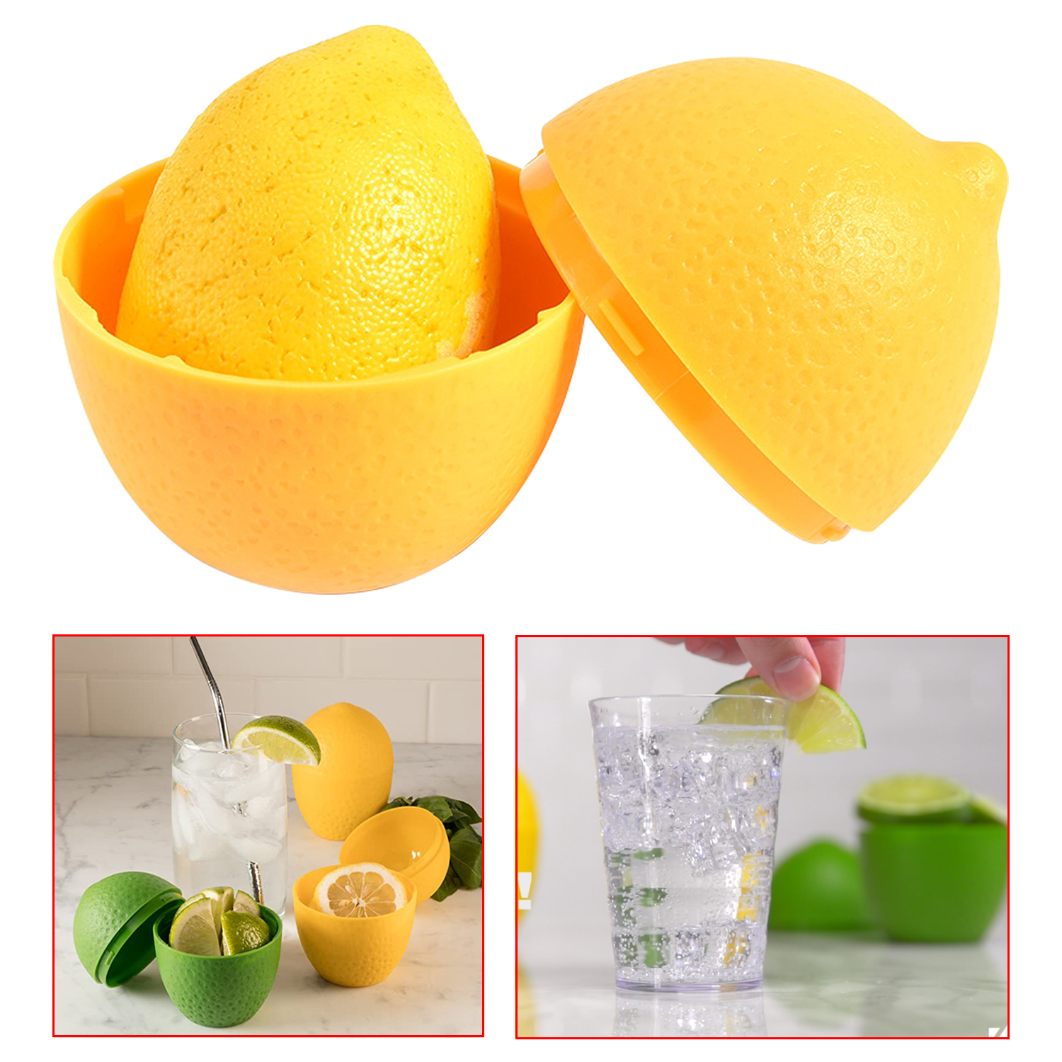 1PC Fresh Orange Storage Box Holder Lemon Lime Saver Plastic Container Case Orange Shaped Moisture-proof Box For Fruit