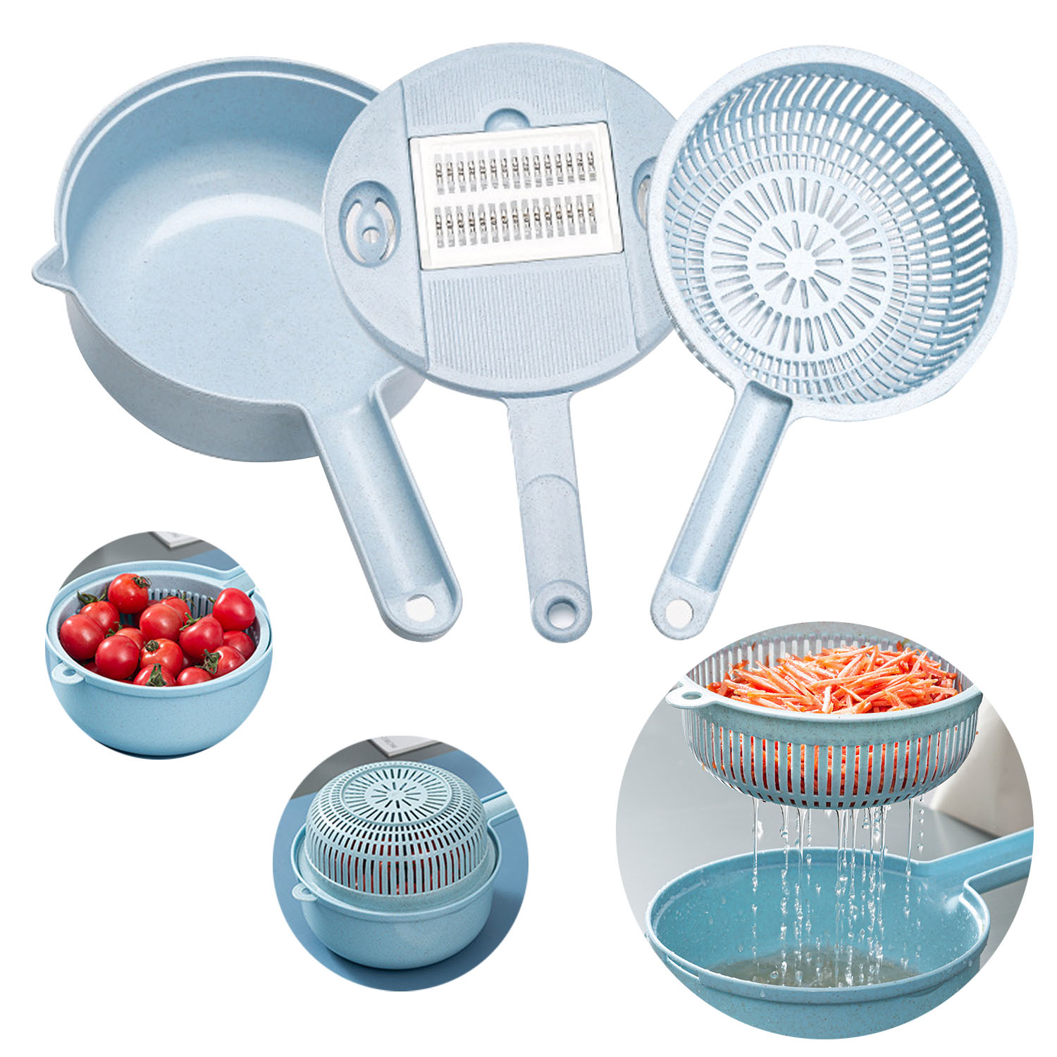 12 Pieces Sets Multi-Function Vegetable Slicer,Onion Mincer Chopper, Vegetable Chopper, Egg Slicer with Container Fruit Kitchen Grater