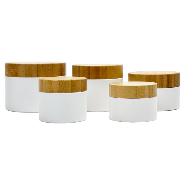 PP Cream Jar with Bamboo Lid