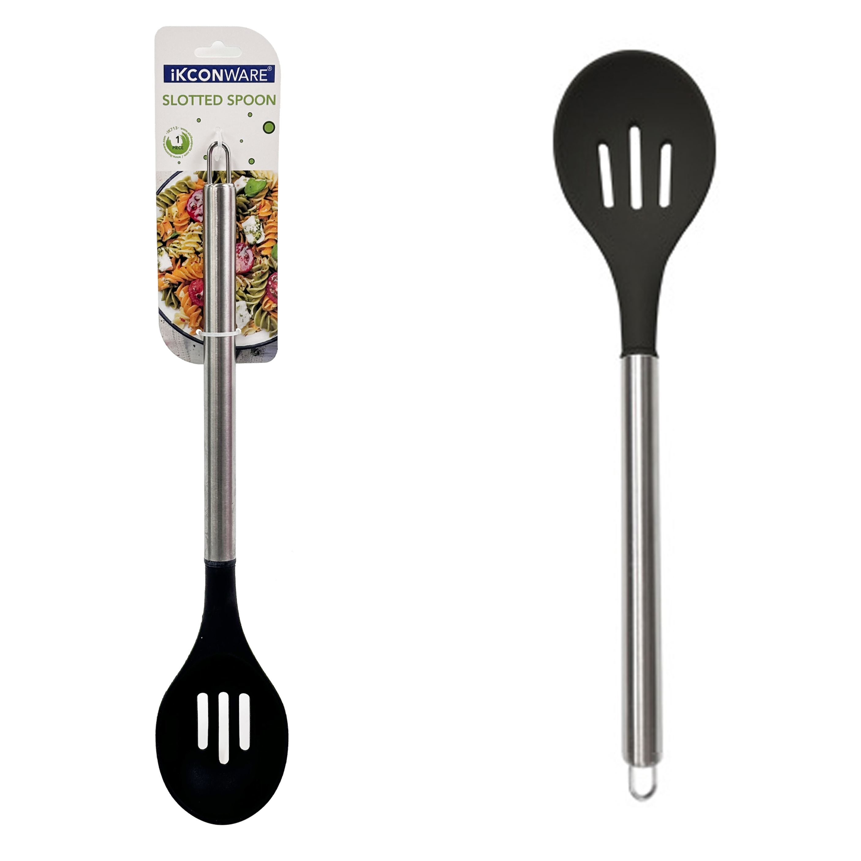Stainless Steel Handle Silicone Slotted Spoon
