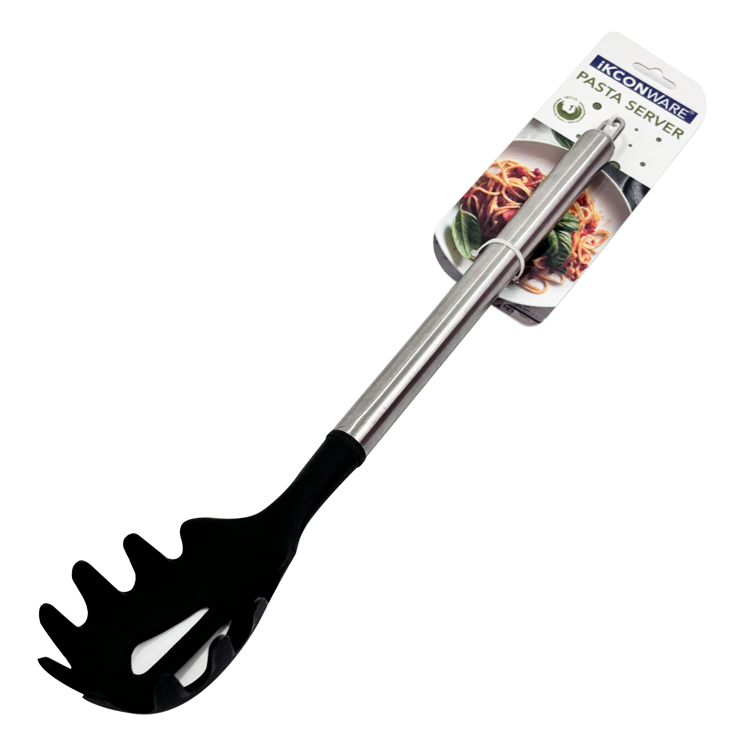 Stainless Steel Handle Silicone Pasta Server