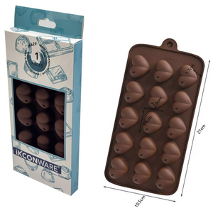 Silicone Chocolate Molds Set, 15-Cavity Flexible Candy Molds for Baking, Ice Cubes, And Chocolate Making