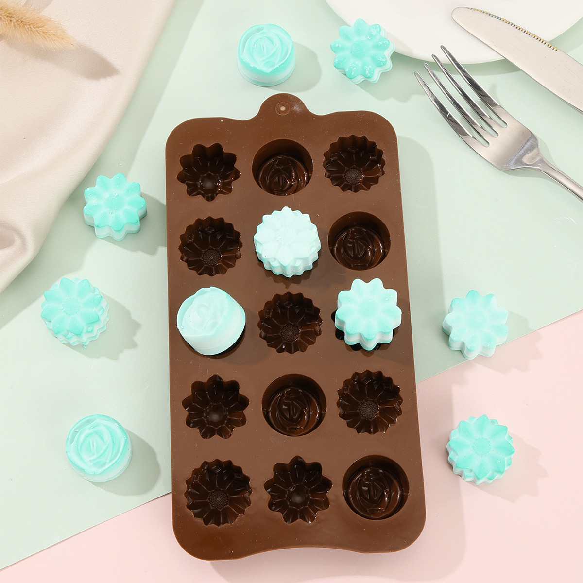 Non-Stick Silicone Chocolate Molds - BPA-Free, Heat-Resistant Baking Molds for DIY Chocolates, Candies, And Desserts
