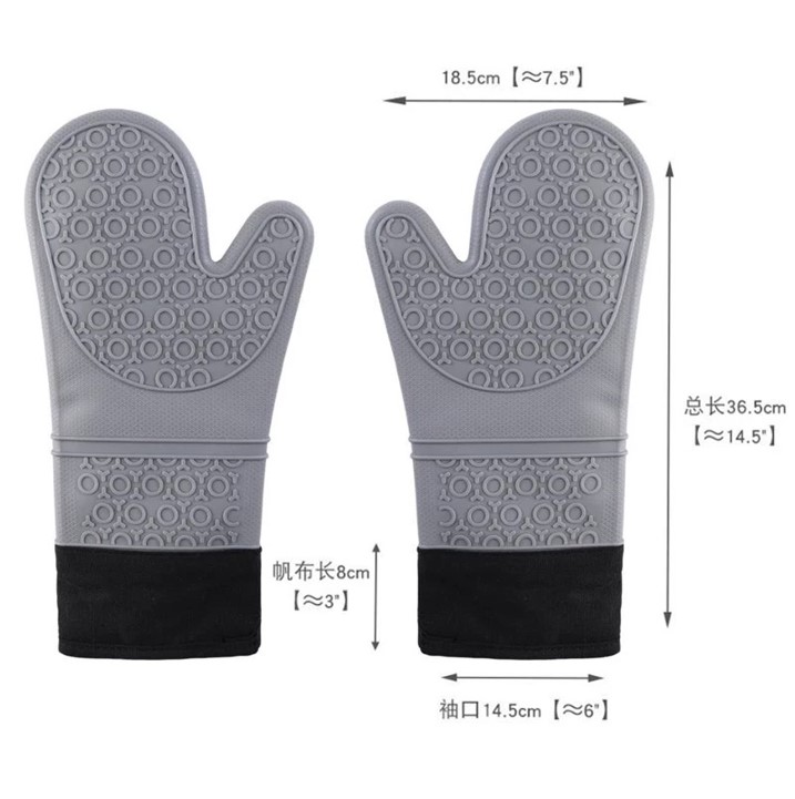 Silicone Cooking Gloves - Waterproof, Heat-Resistant Mitts for Kitchen, BBQ, And Baking - Soft, Comfortable, And Durable with Anti-Slip Grip