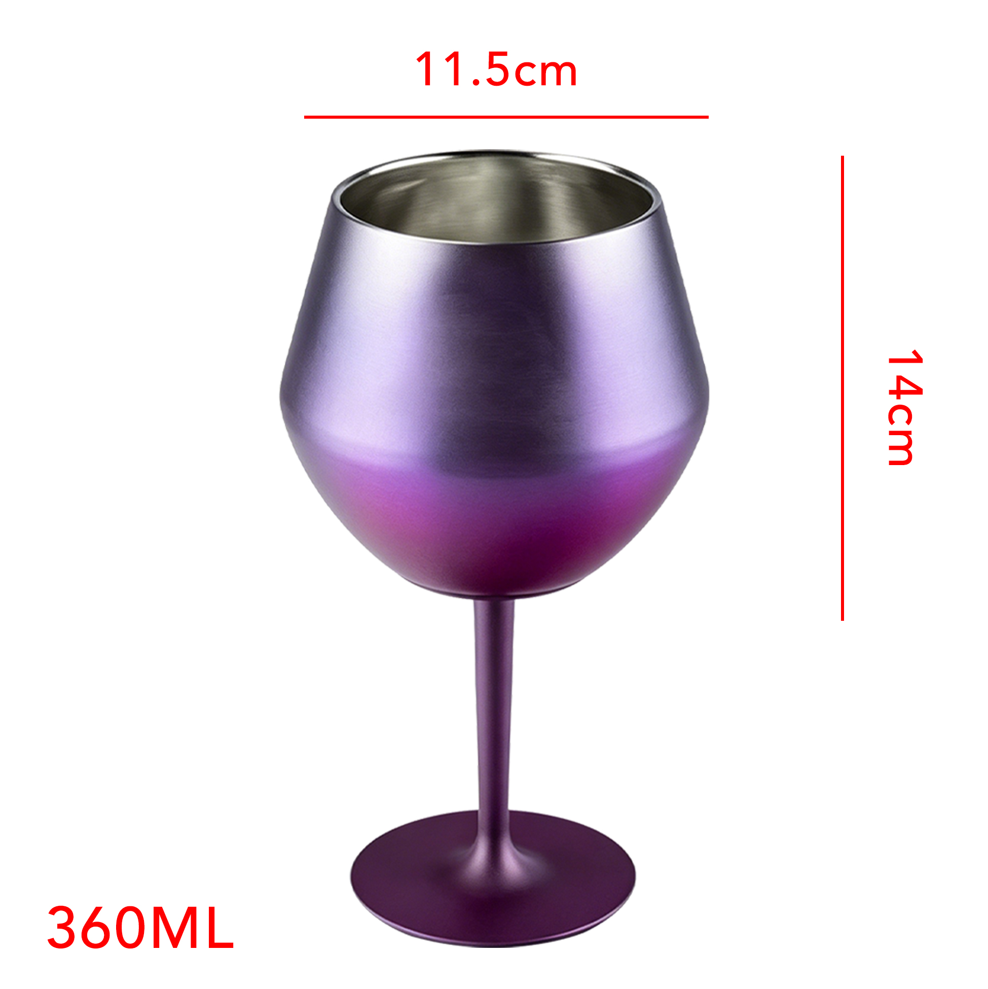 360ML Detachable Stainless Steel Wine Glass