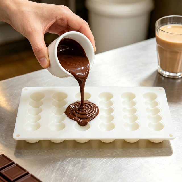 6 Cavity 5-Circle Chain Silicone Mousse Mold, Food Grade Non-Stick Baking Mold