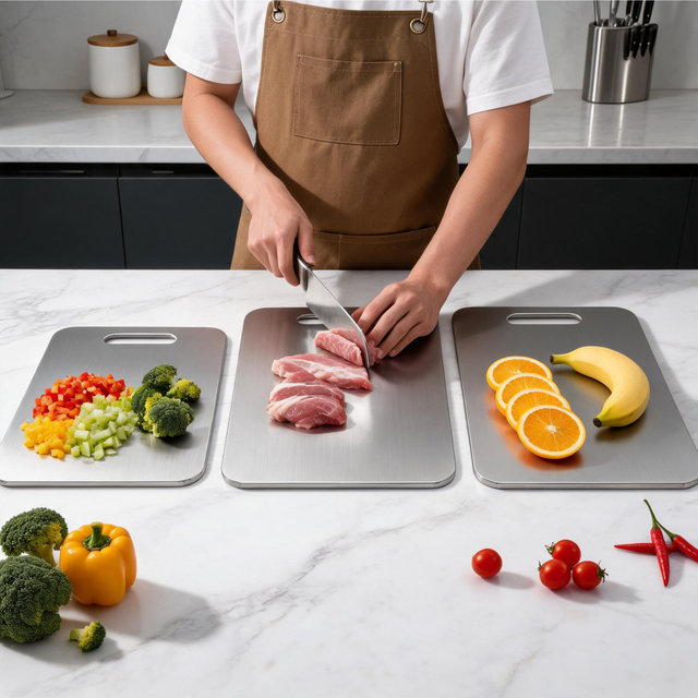 Stainless Steel Cutting Boards, BPA-Free Hygienic Chopping Boards