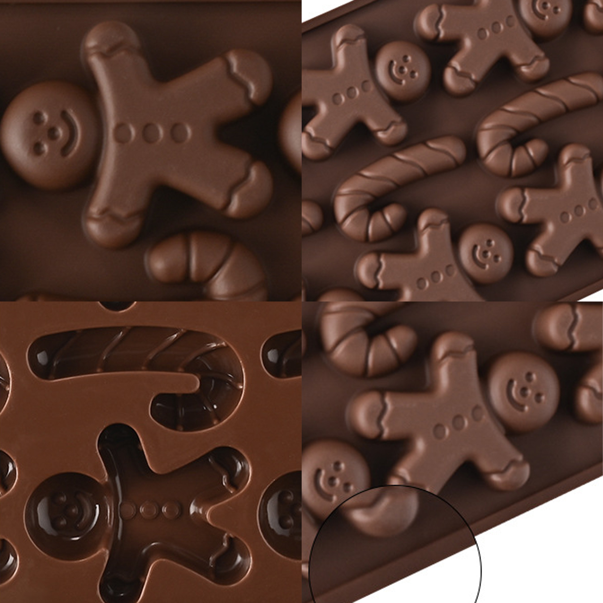 Gingerbread Man and Candy Cane Silicone Baking Mold