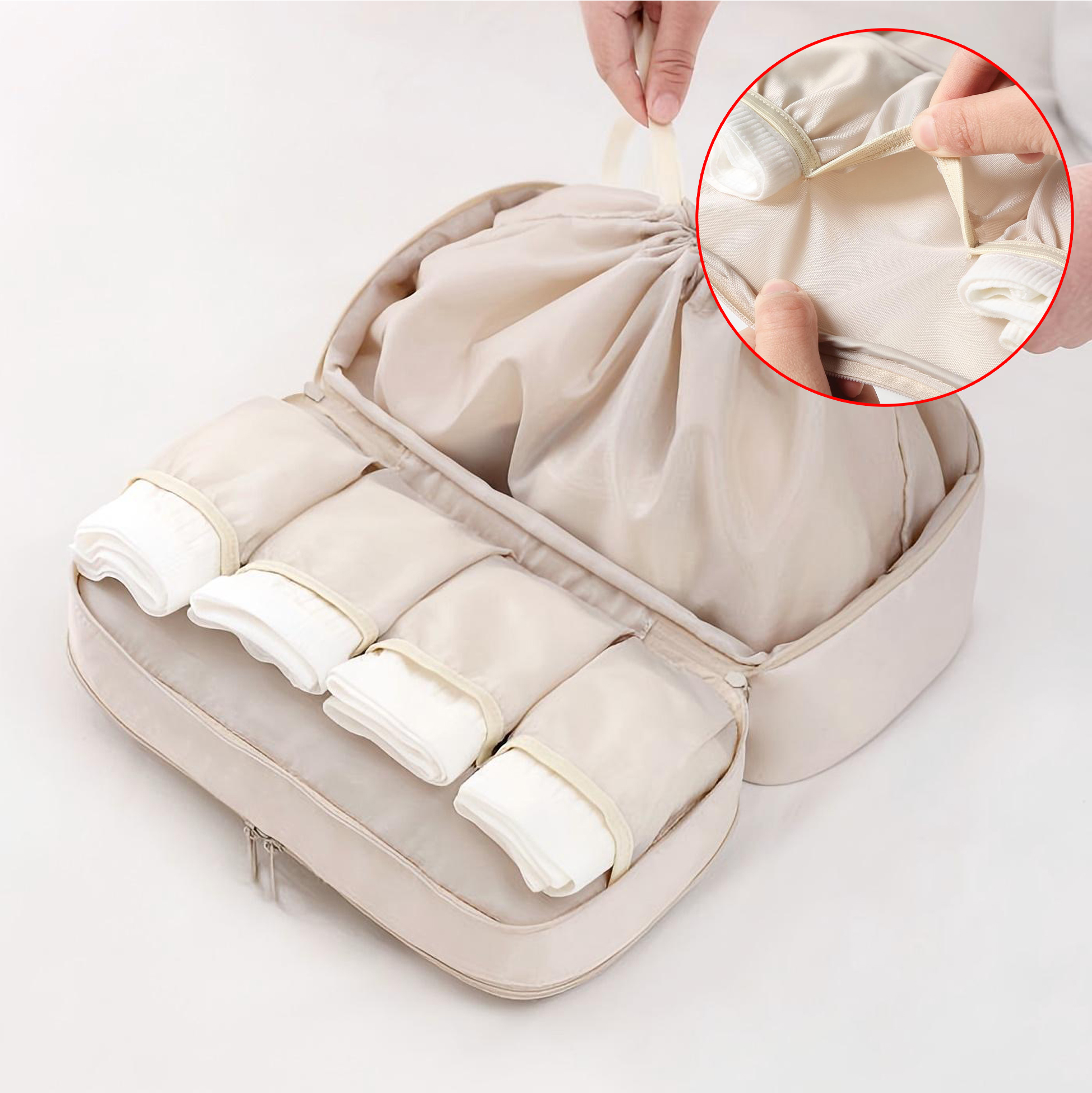 Gray Travel Bra Organizer