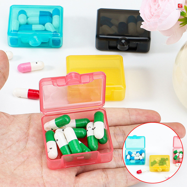 Colorful Plastic Single Compartment Pill Boxes