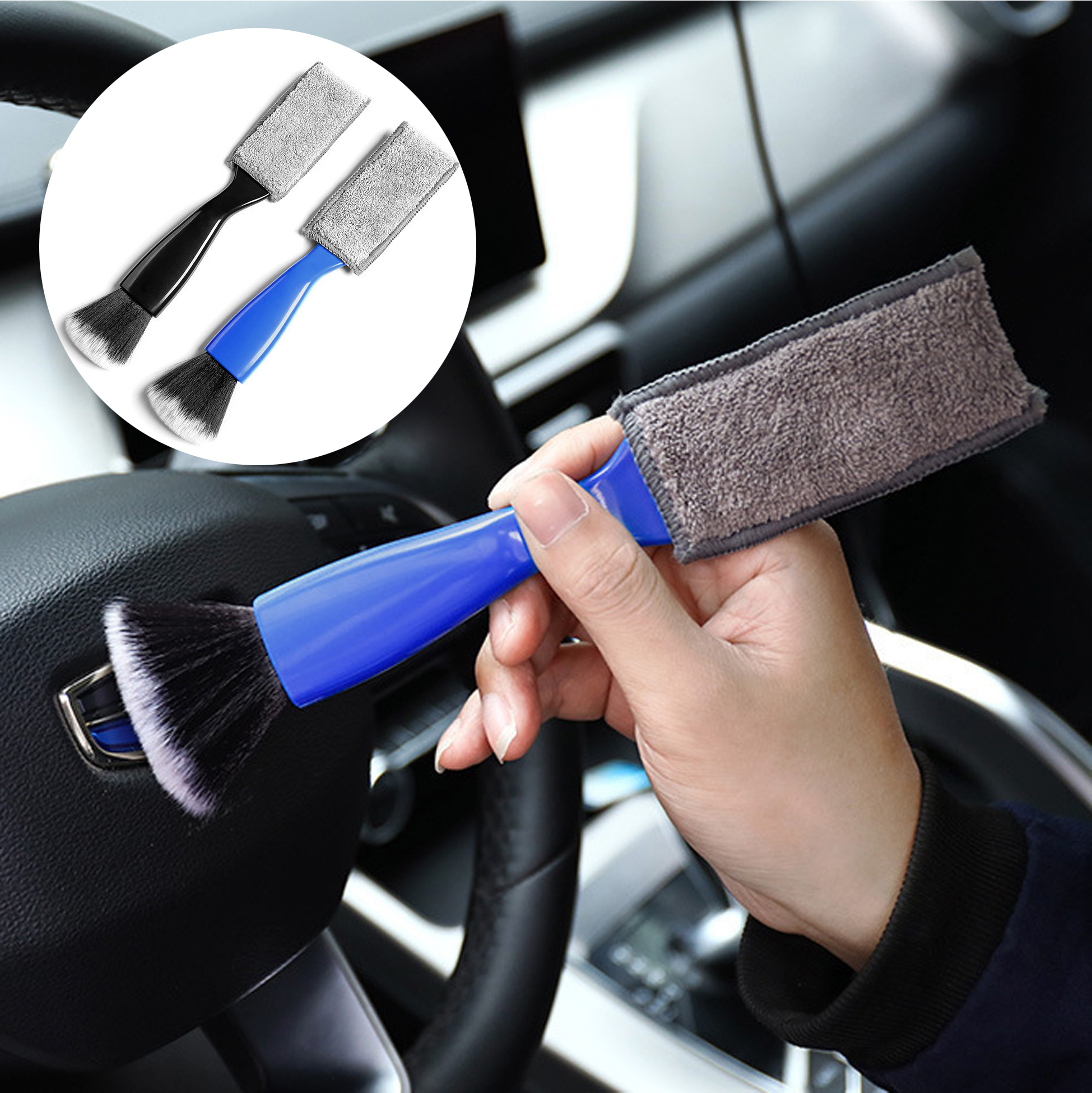 Dual Ended Car Interior Cleaning Brush