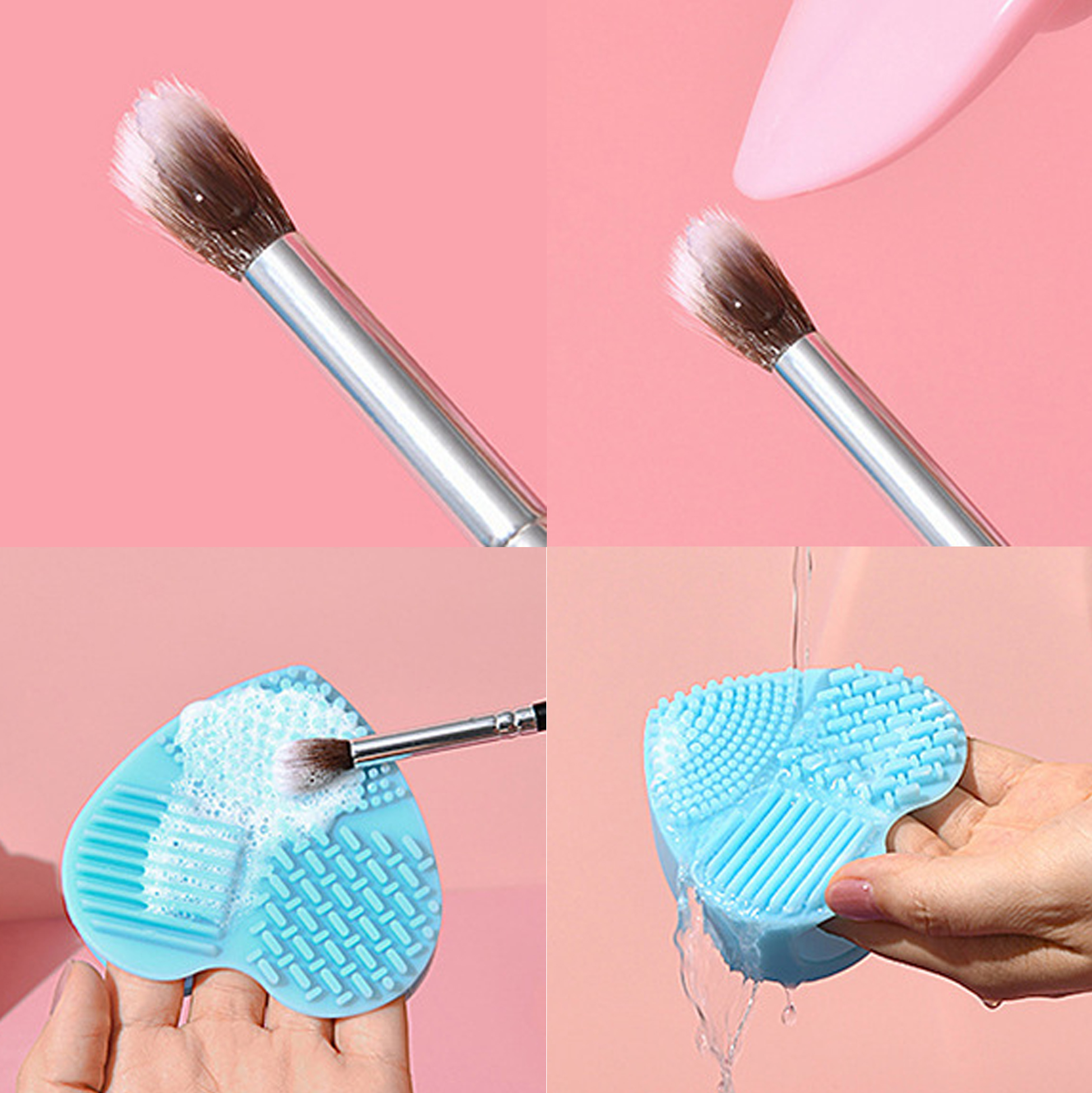 Heart Shaped Silicone Makeup Brush Cleaner