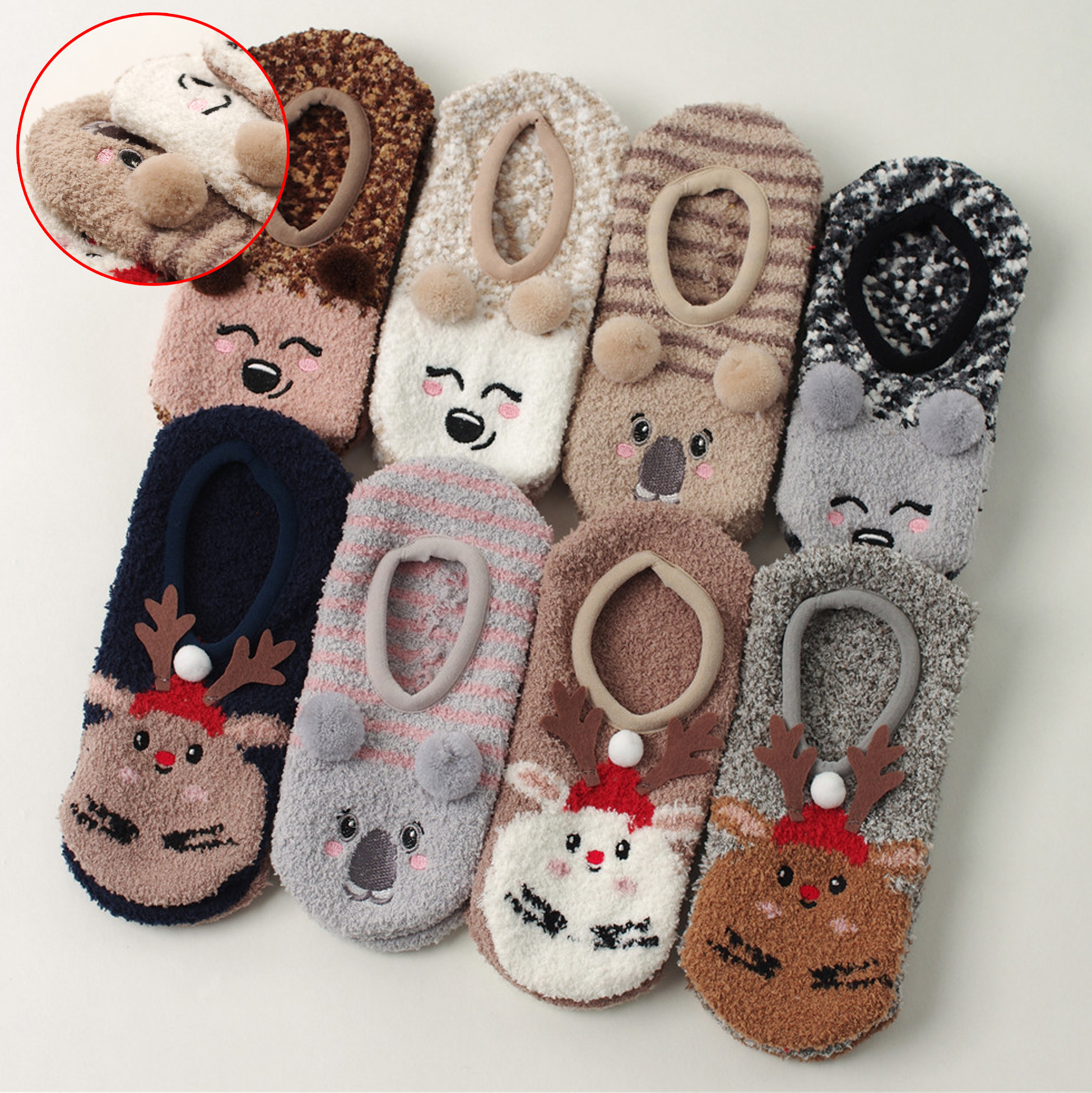 Cute Animal - Themed Slipper Socks