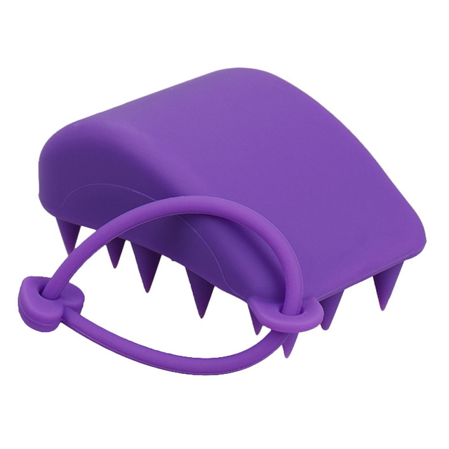 Purple Silicone Hair Grooming And Massage Brush