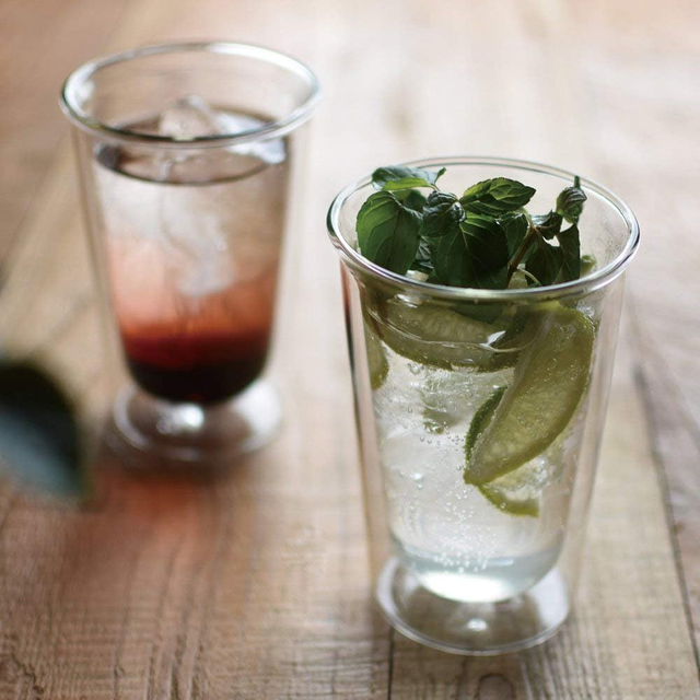 300ml400ml500ml Double Walled Tapered Glass Tumbler