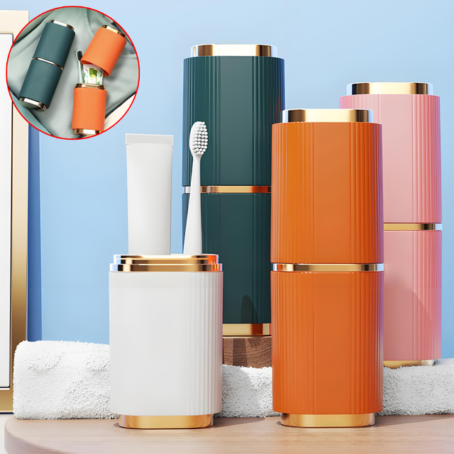 Stylish Ribbed Travel Toothbrush Holders 