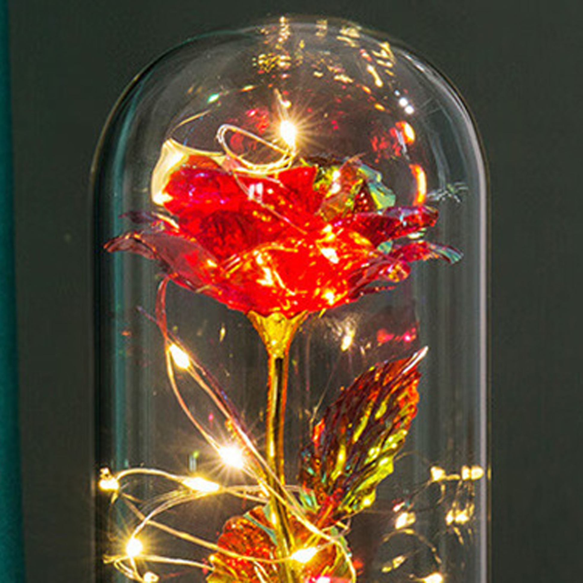 Enchanted LED Rose in Glass Dome