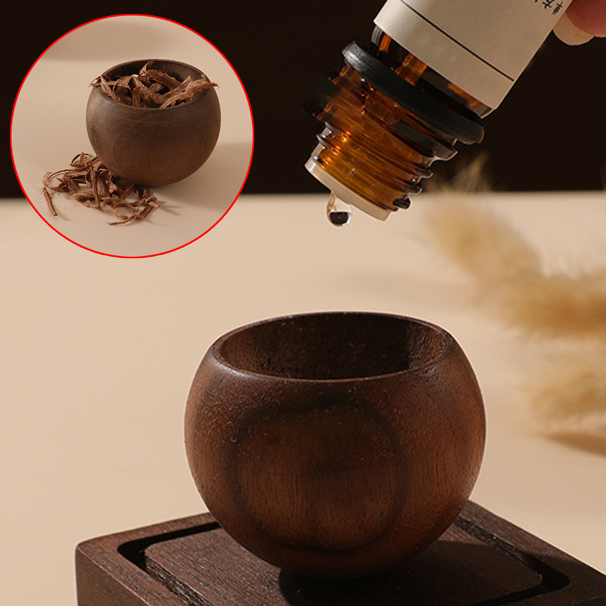 Wooden Aroma Diffuser Bowl