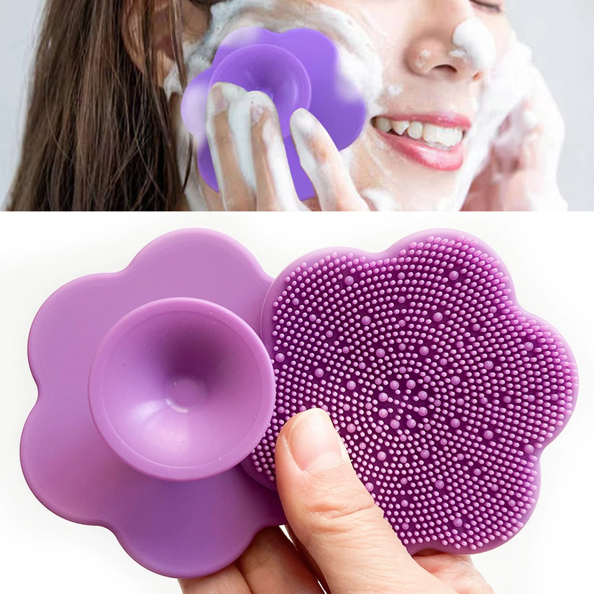 Flower Shaped Silicone Facial Cleansing And Massaging Pad