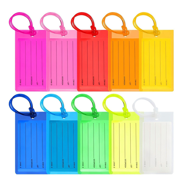 Coded Luggage Tags with Elastic Straps 