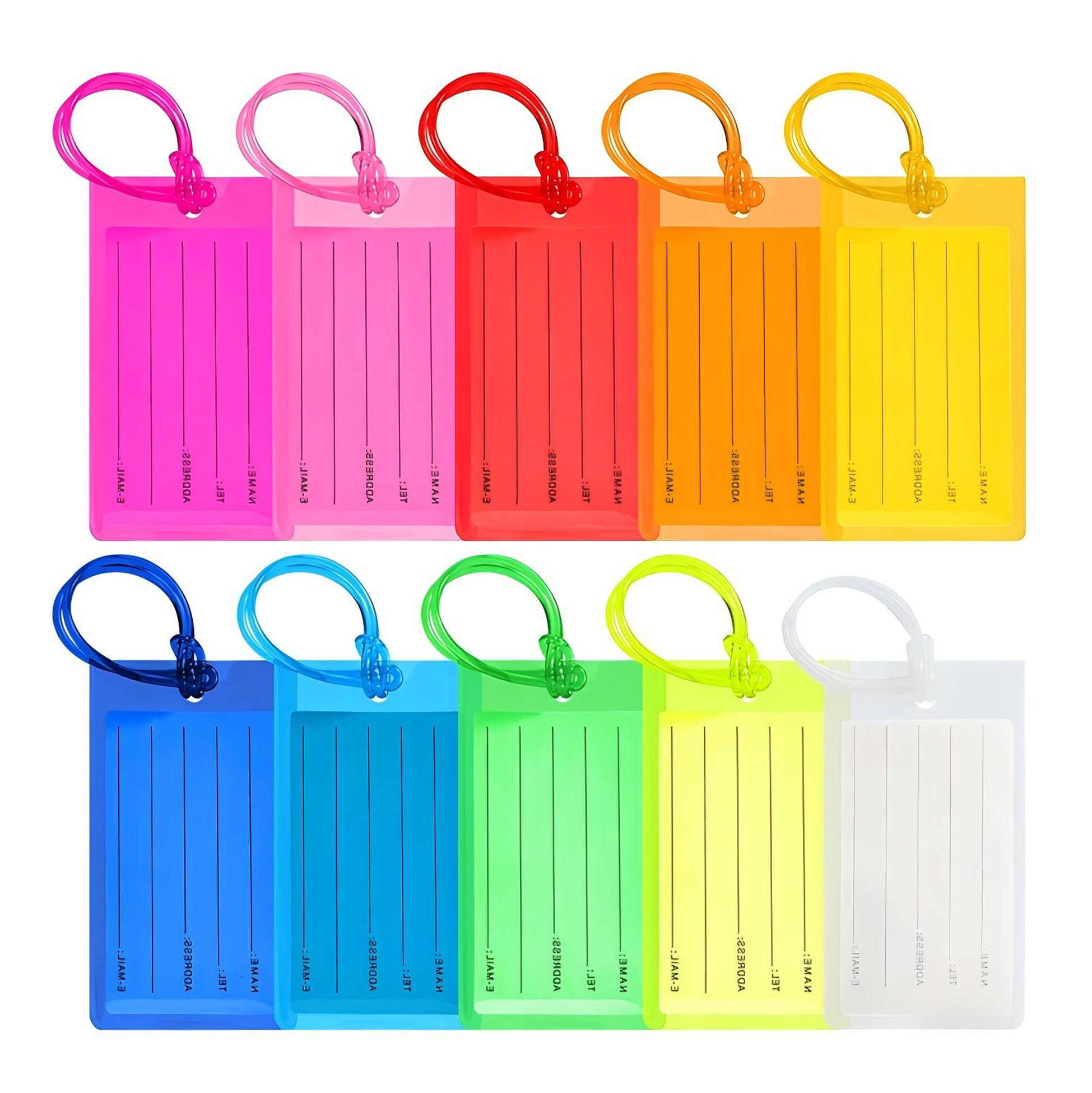 Coded Luggage Tags with Elastic Straps 