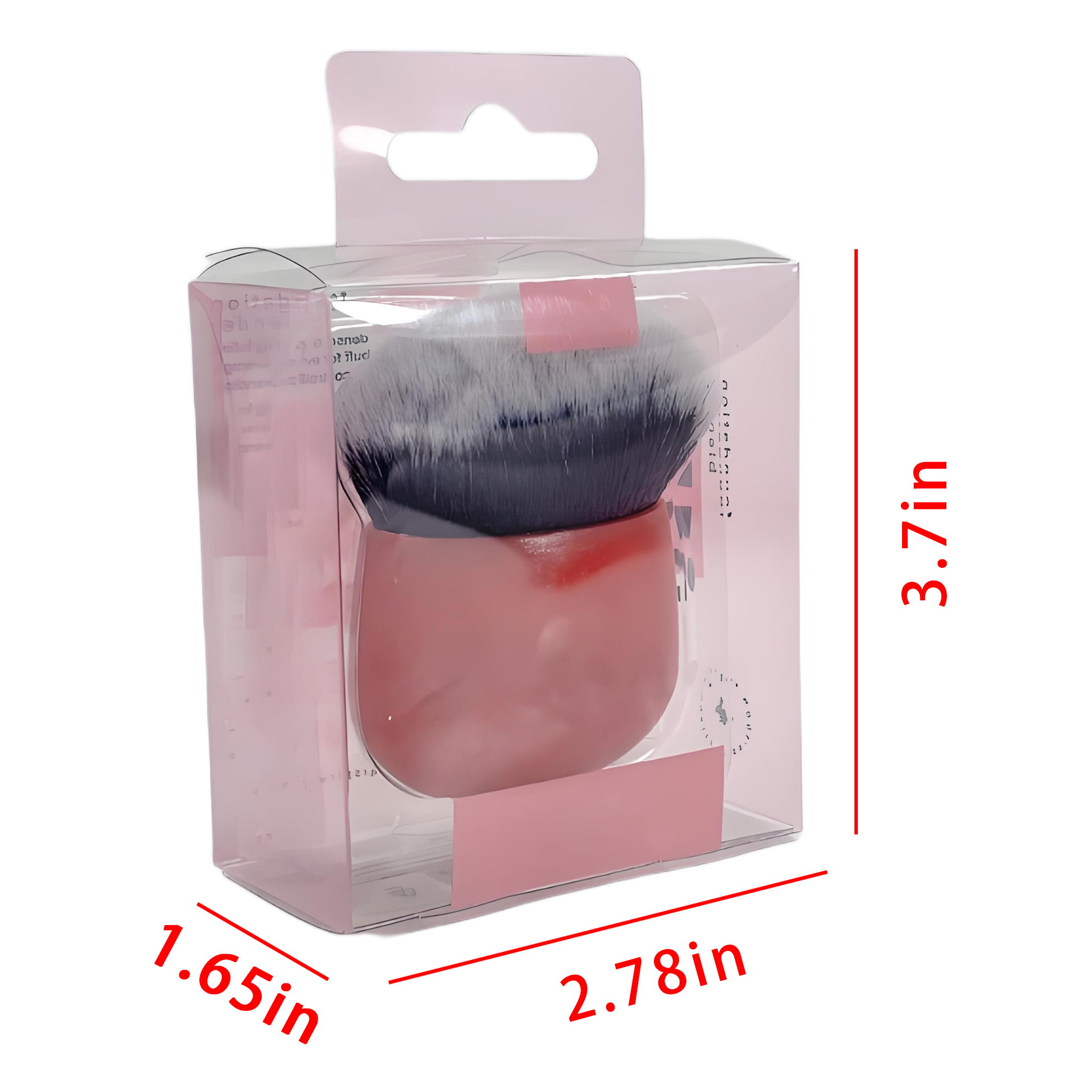 1855Round Makeup Brush with Red Handle