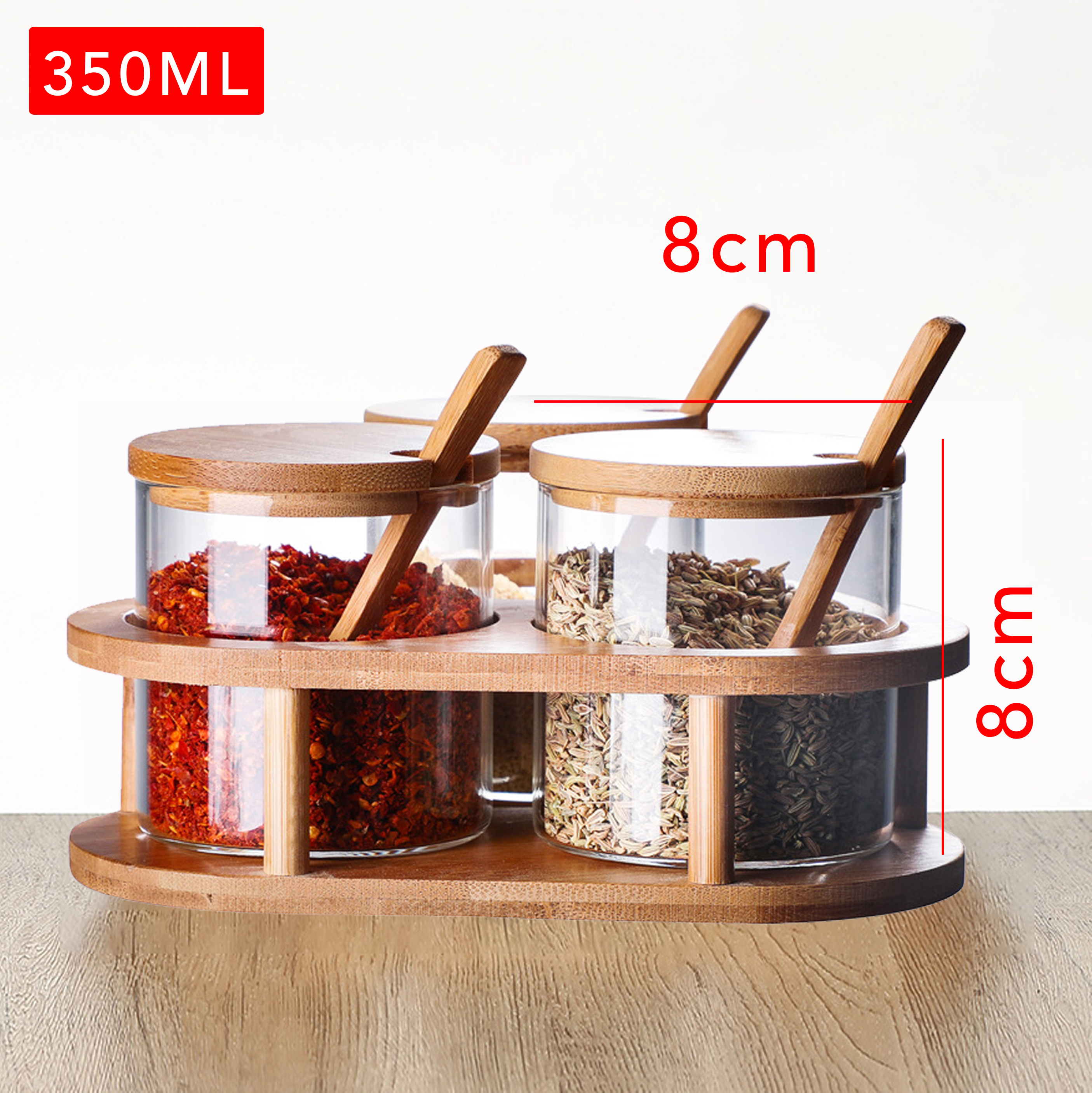 Kitchen 3-Piece Seasoning Containers
