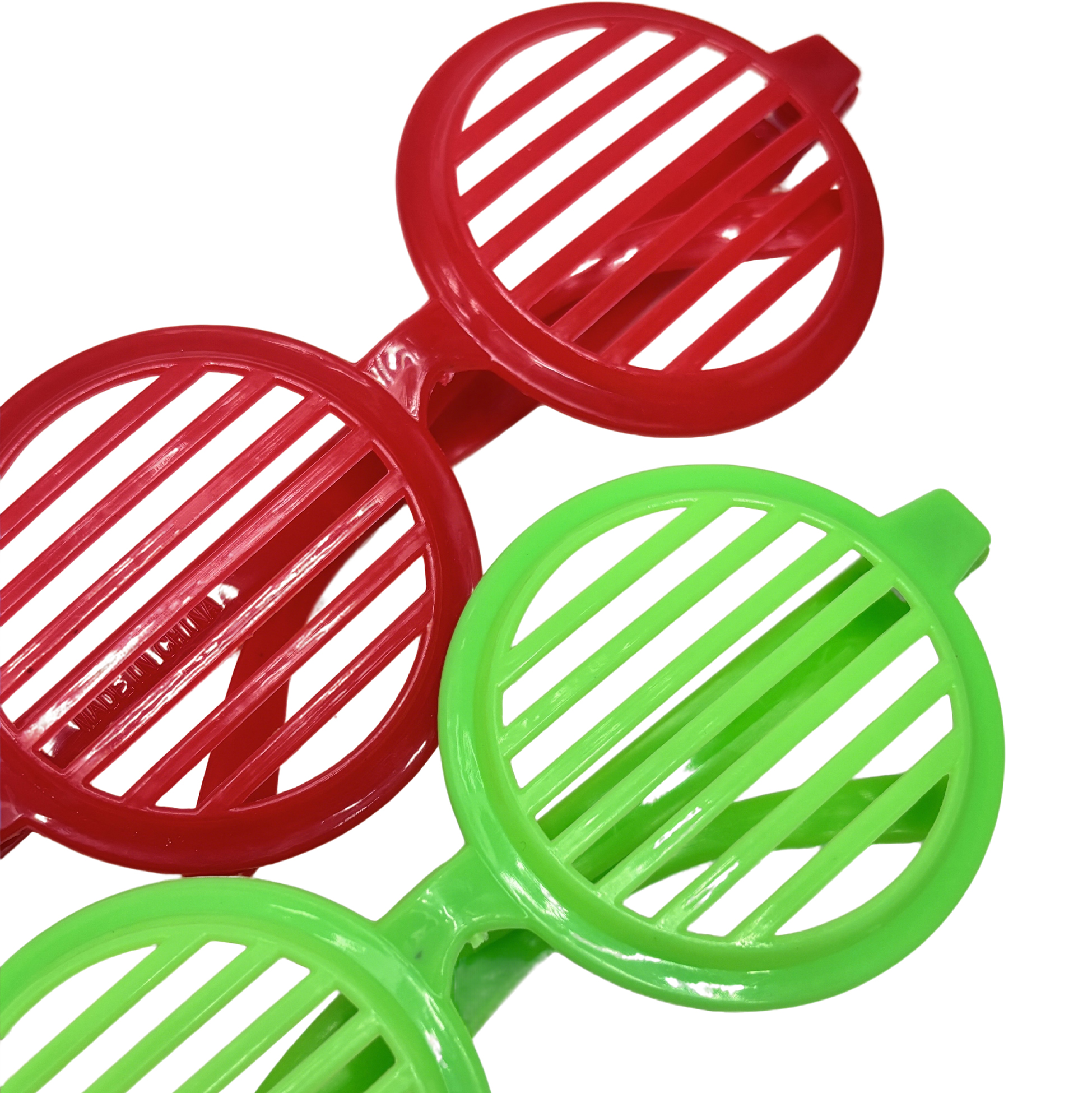 Colorful Slotted Round Party Glasses Set