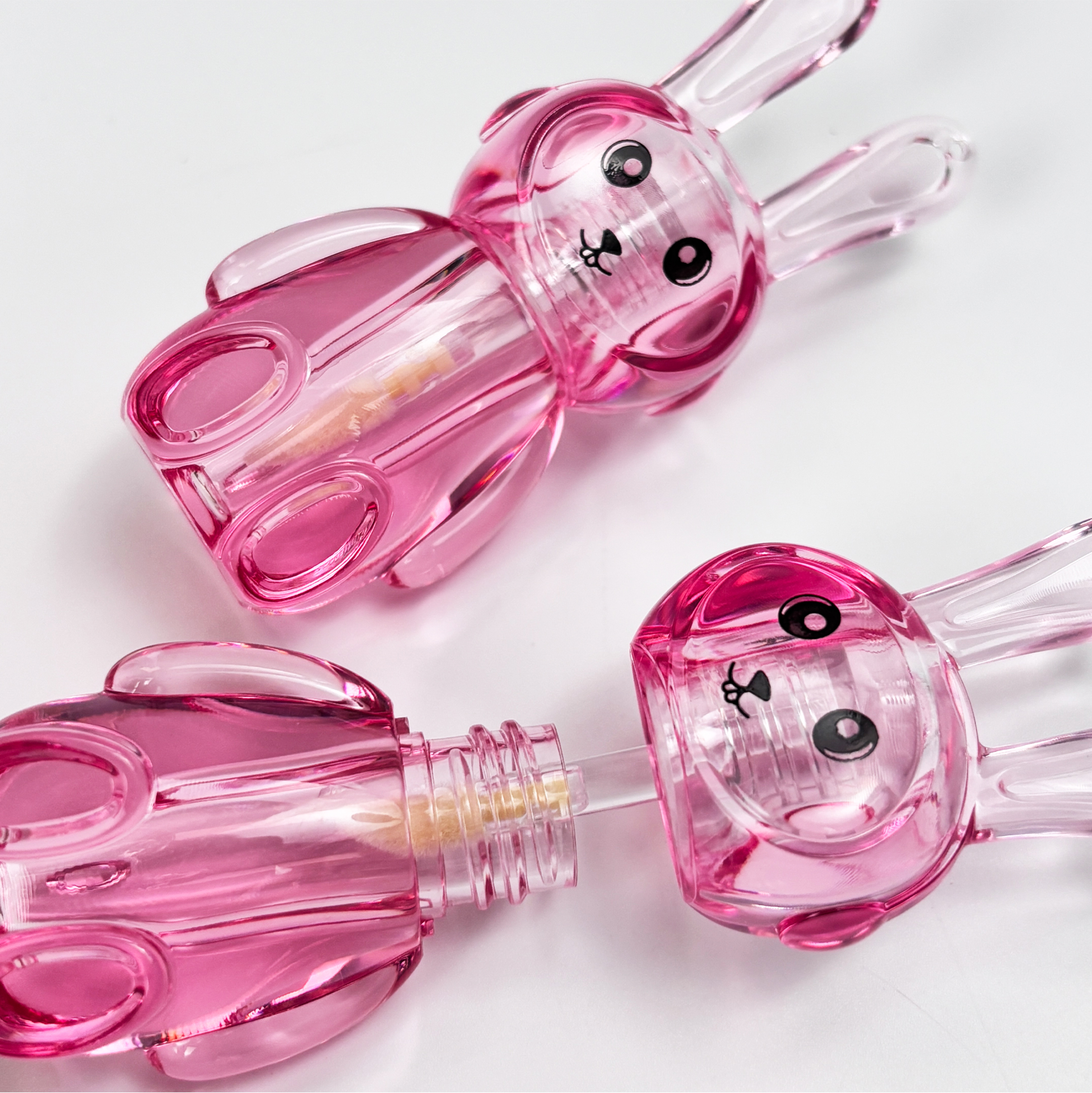 Bunny-shaped Lip Gloss Container Novelty Rabbit Lip Gloss Tube