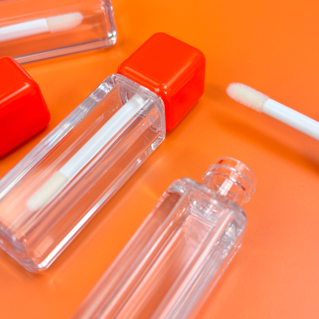 Square-cap Lip Gloss Tube Clear Hexagonal Lip Gloss Bottle
