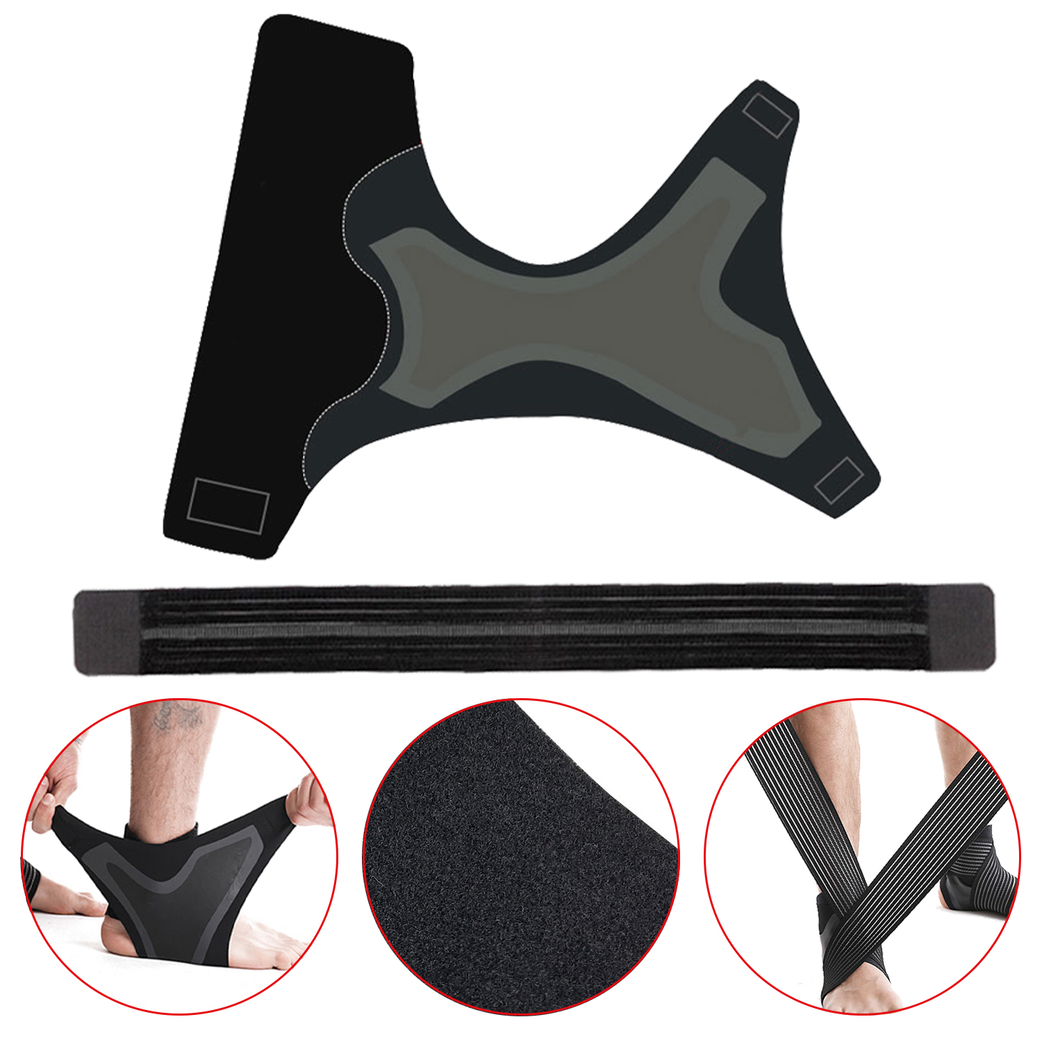 Ankle Brace Support Adjustable Elastic Compression Ankle Support Wrap Lightweight Ankle Brace For Sports