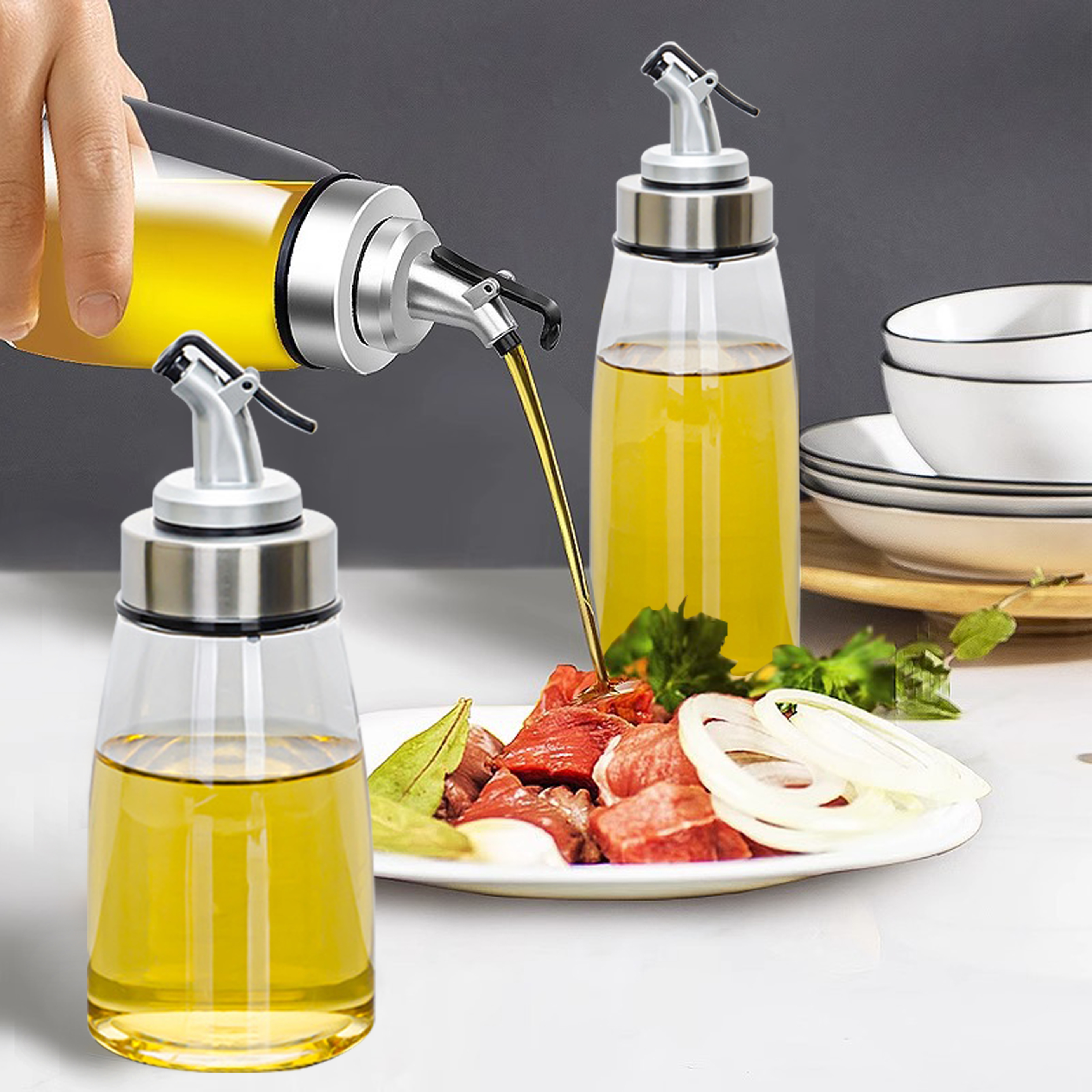Acrylic Oil And Vinegar Dispenser