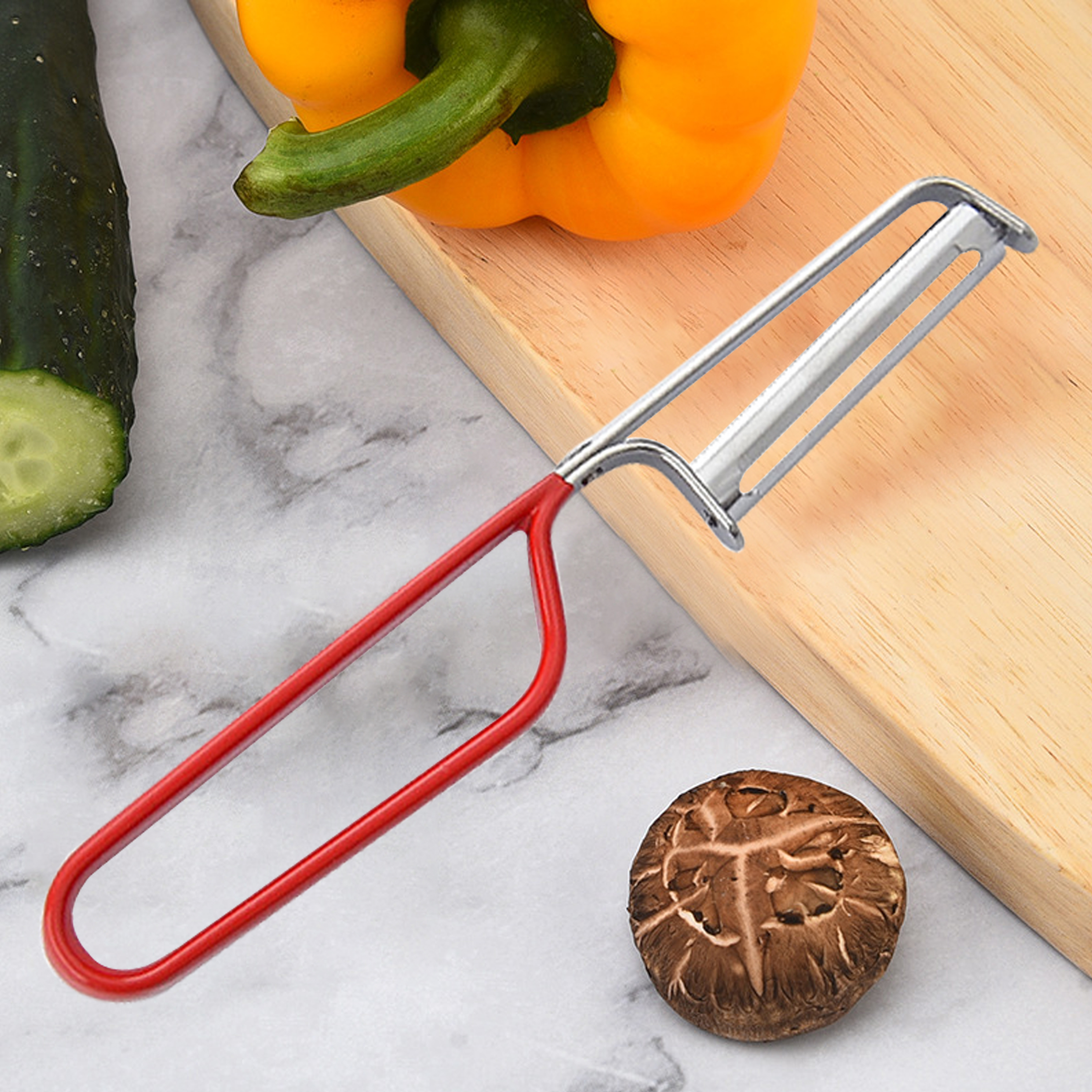 Stainless Steel Vegetable Peeler with Comfort Grip Handle