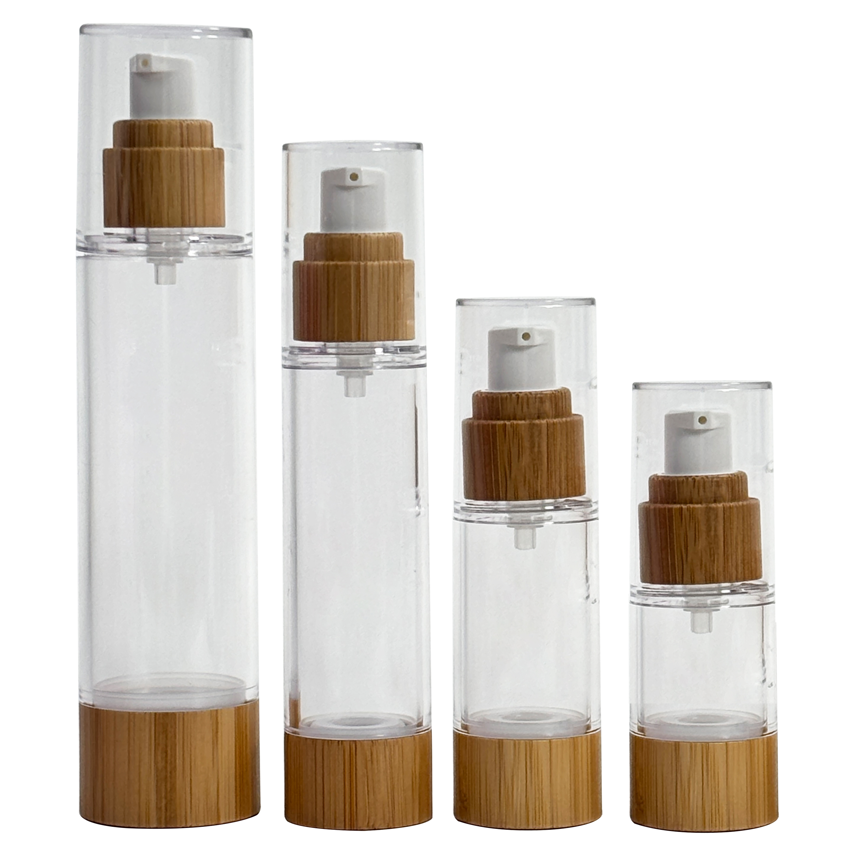 Plastic Lotion Bottle with Bamboo Lid