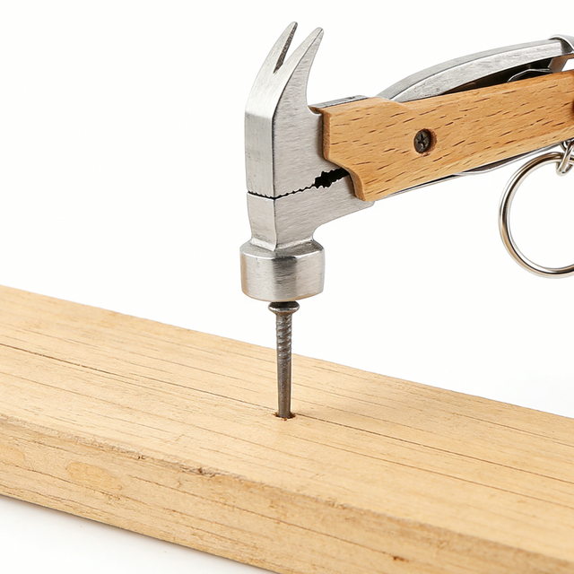 Mini Hammer Multi-tool Keychain Pocket-sized Emergency Tool Keyring