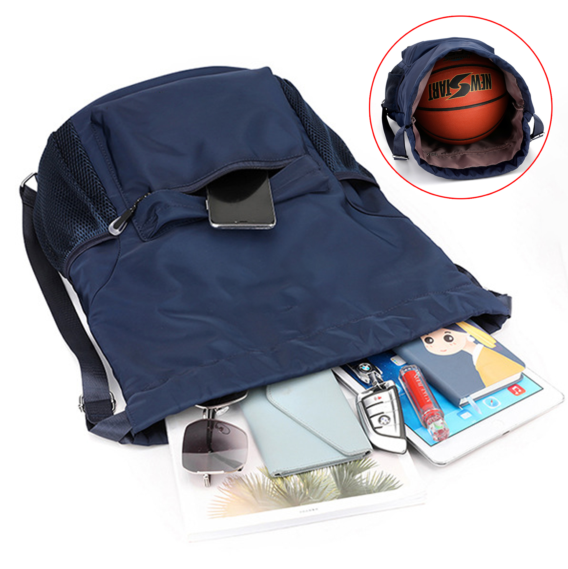 Drawstring Gym Backpack, Lightweight Sports Sackpack