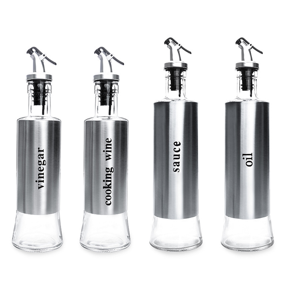Stainless Steel Oil Dispenser Bottle for Kitchen Use