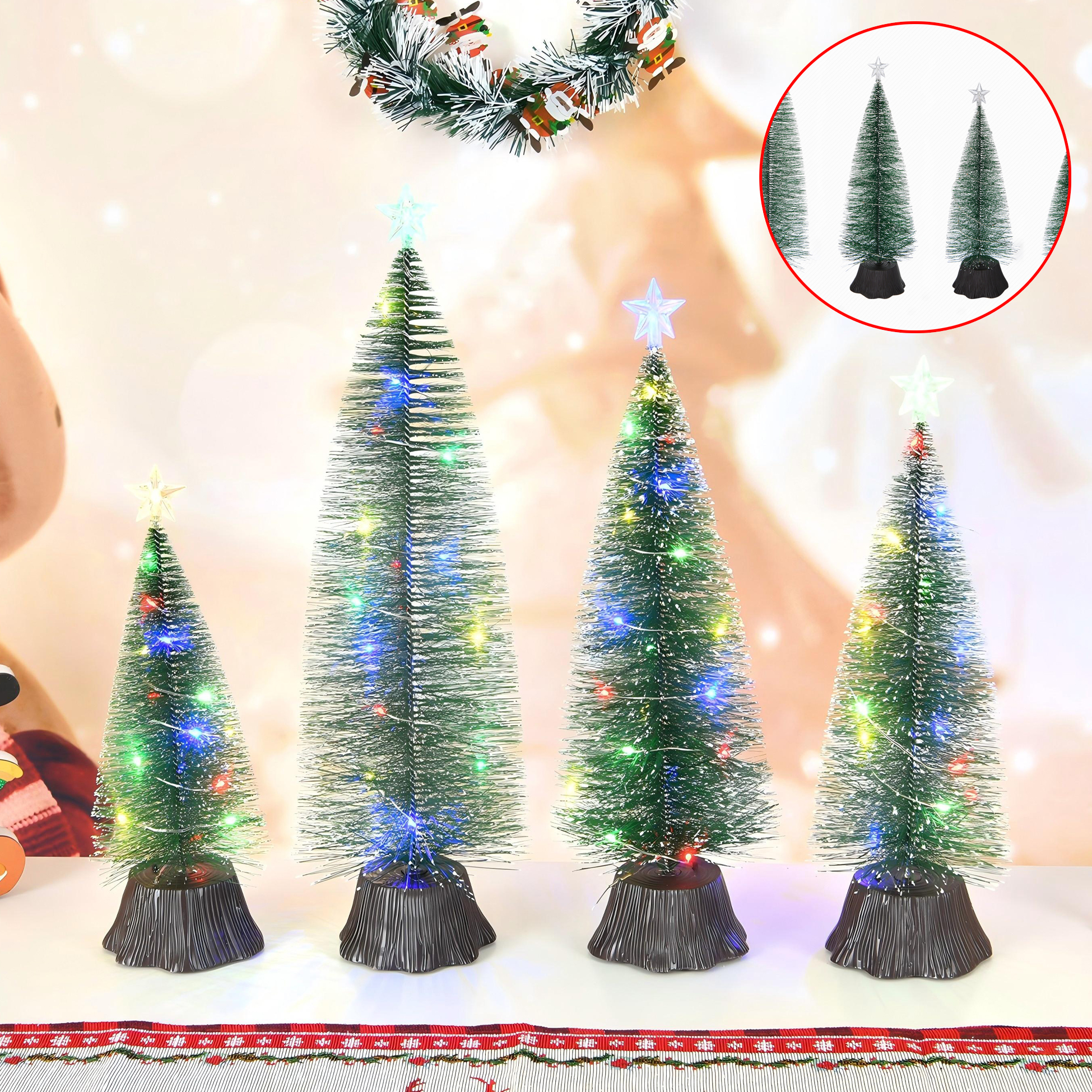 Mini LED Lit Artificial Christmas Trees