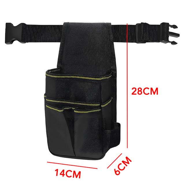Black Waist Mounted Tool Pouch