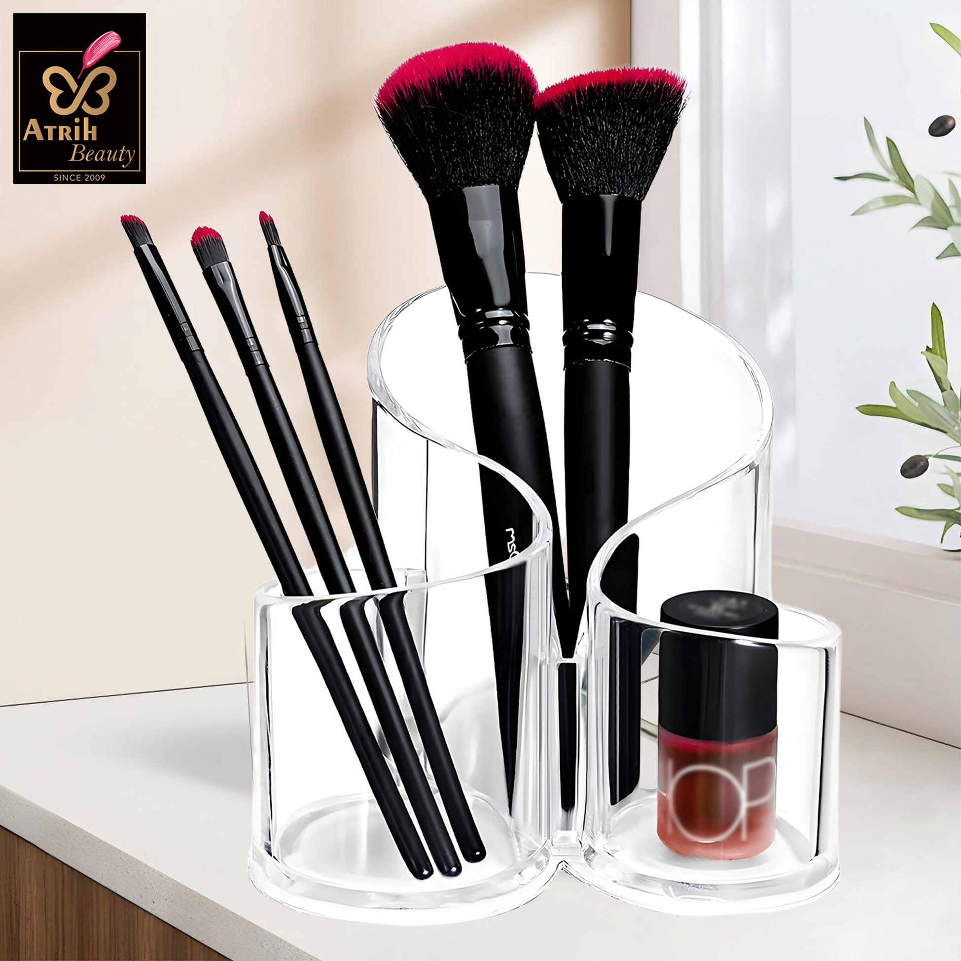 Clear Makeup Brush Organizer