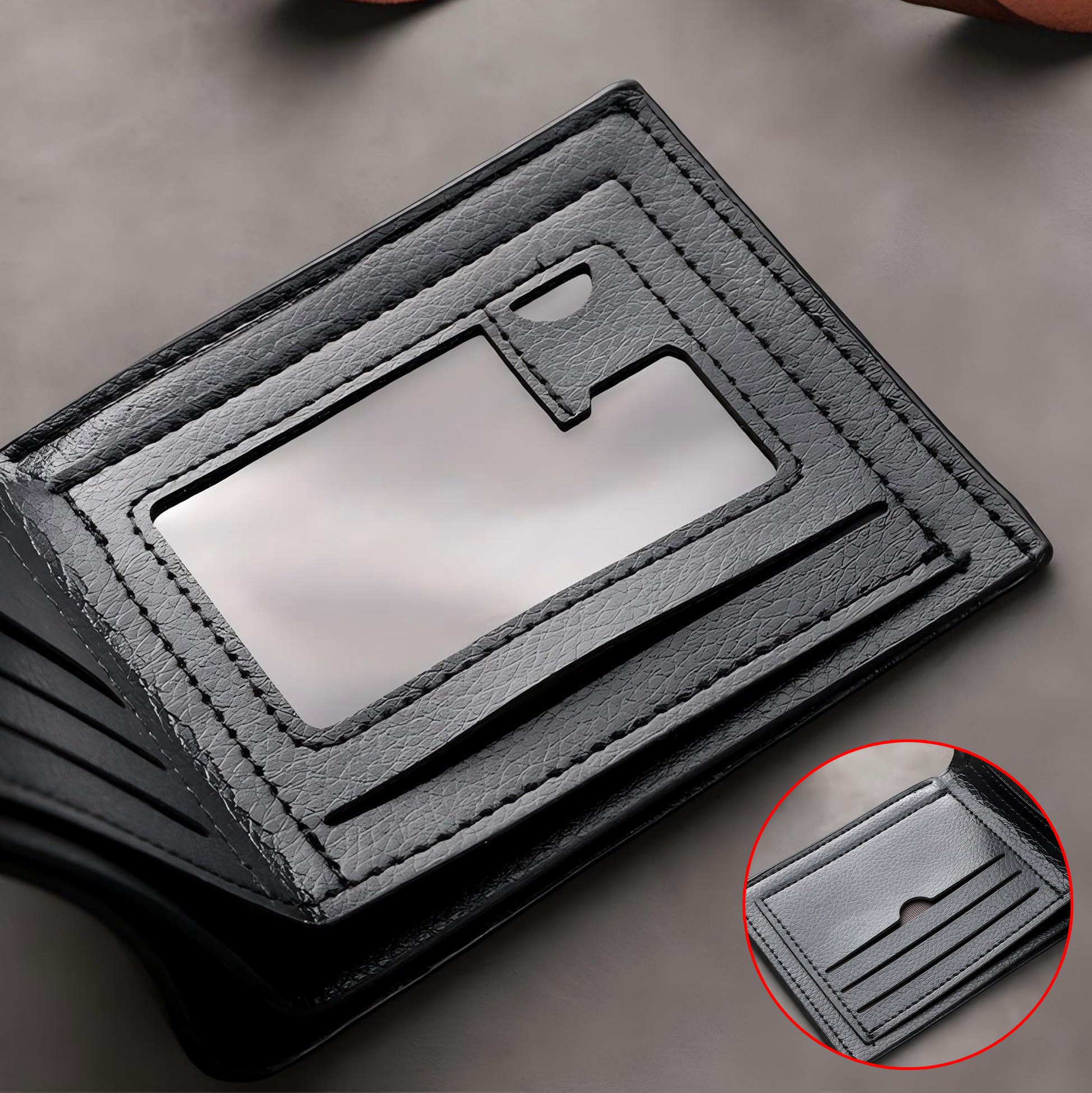 Stylish Black PU Leather Wallet