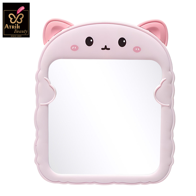 Cute Animal Shaped Pink Makeup Mirror